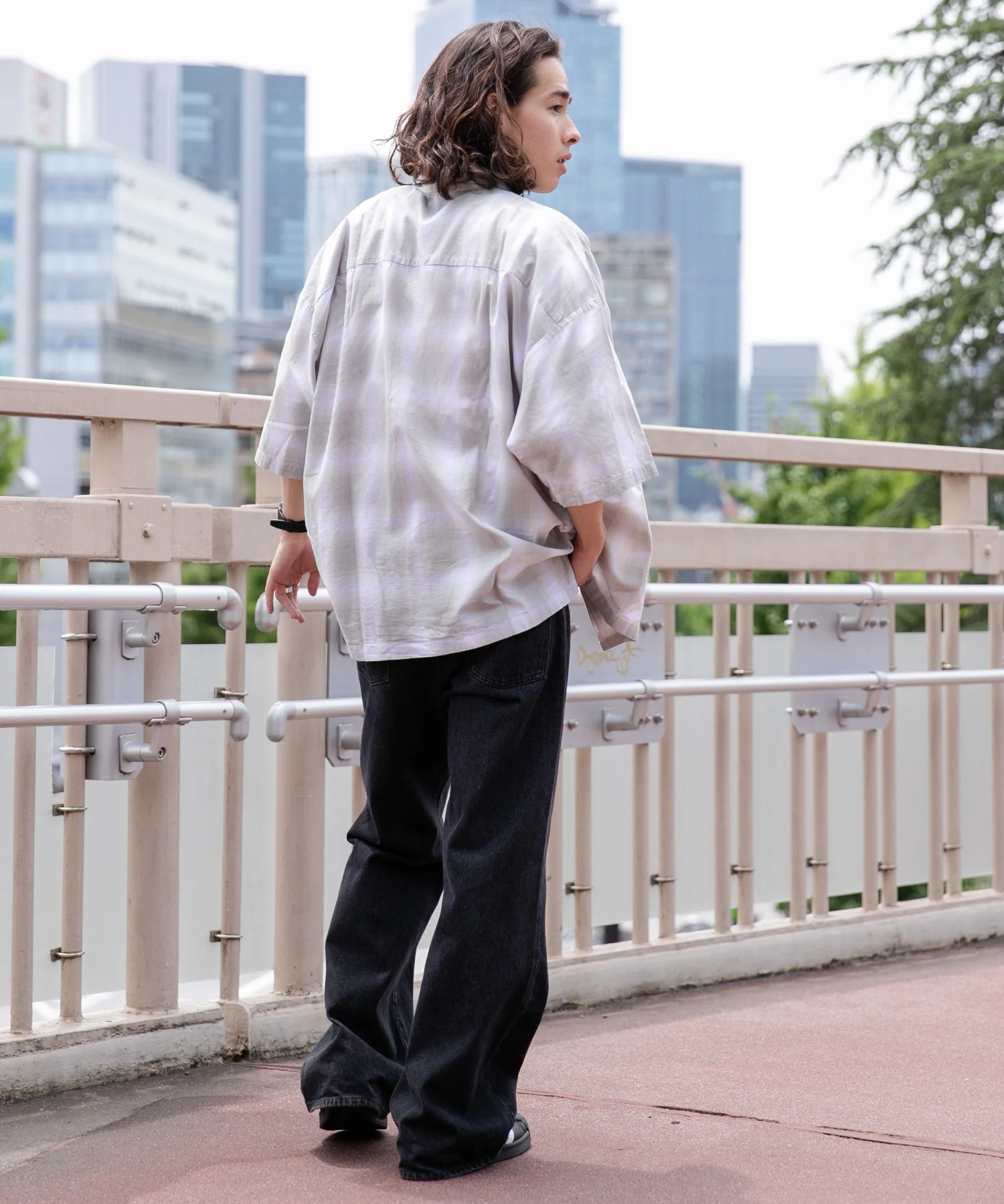 オンブレチェックBIGシャツ - Image 9