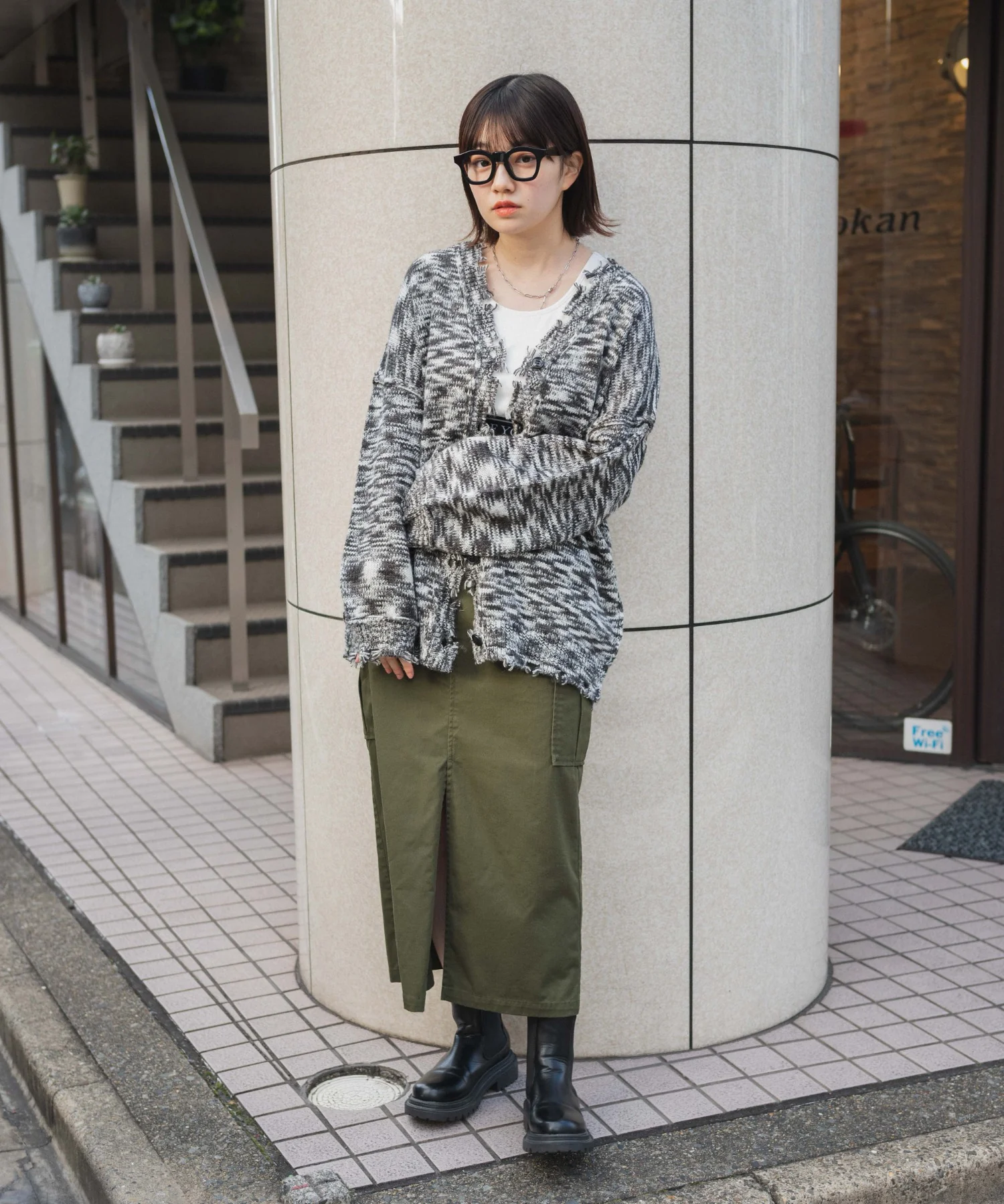 ダメージミックスカラービッグカーデ - Image 27