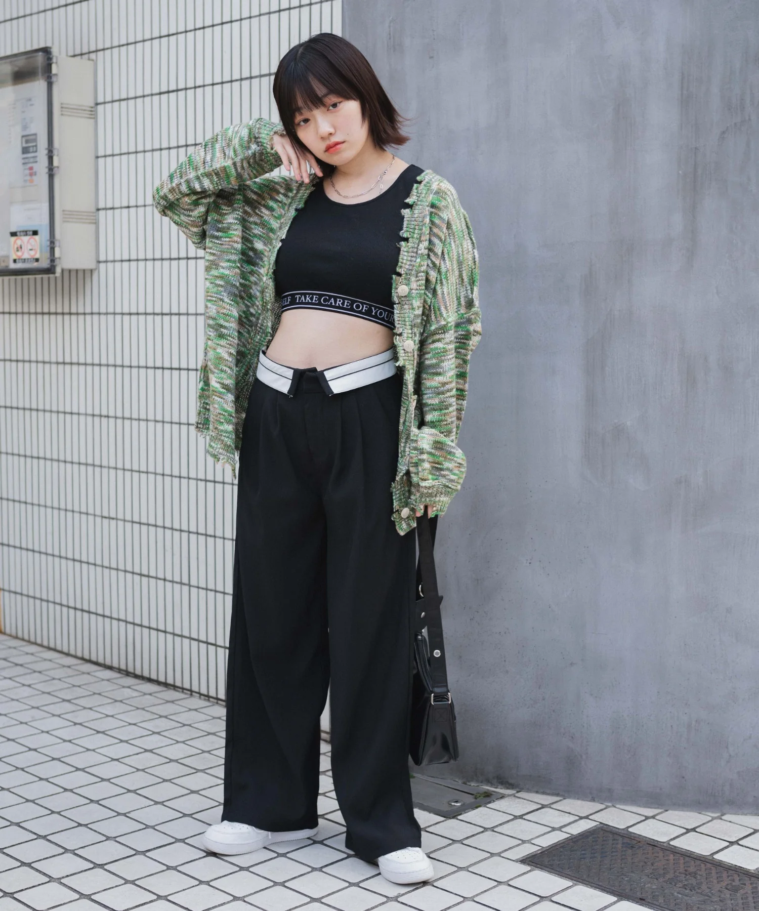 ダメージミックスカラービッグカーデ - Image 8