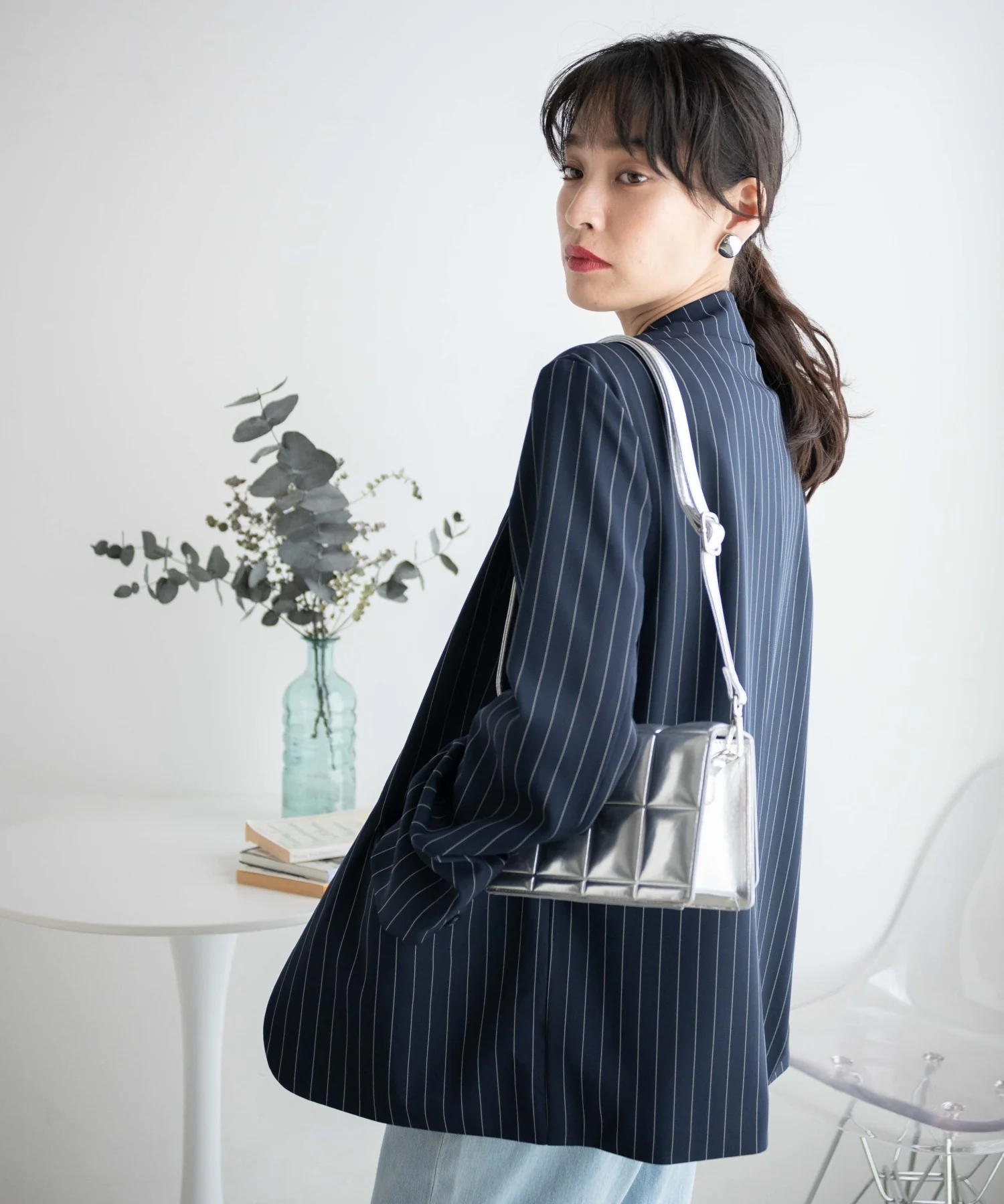ピンストライプテーラードジャケット - Image 12