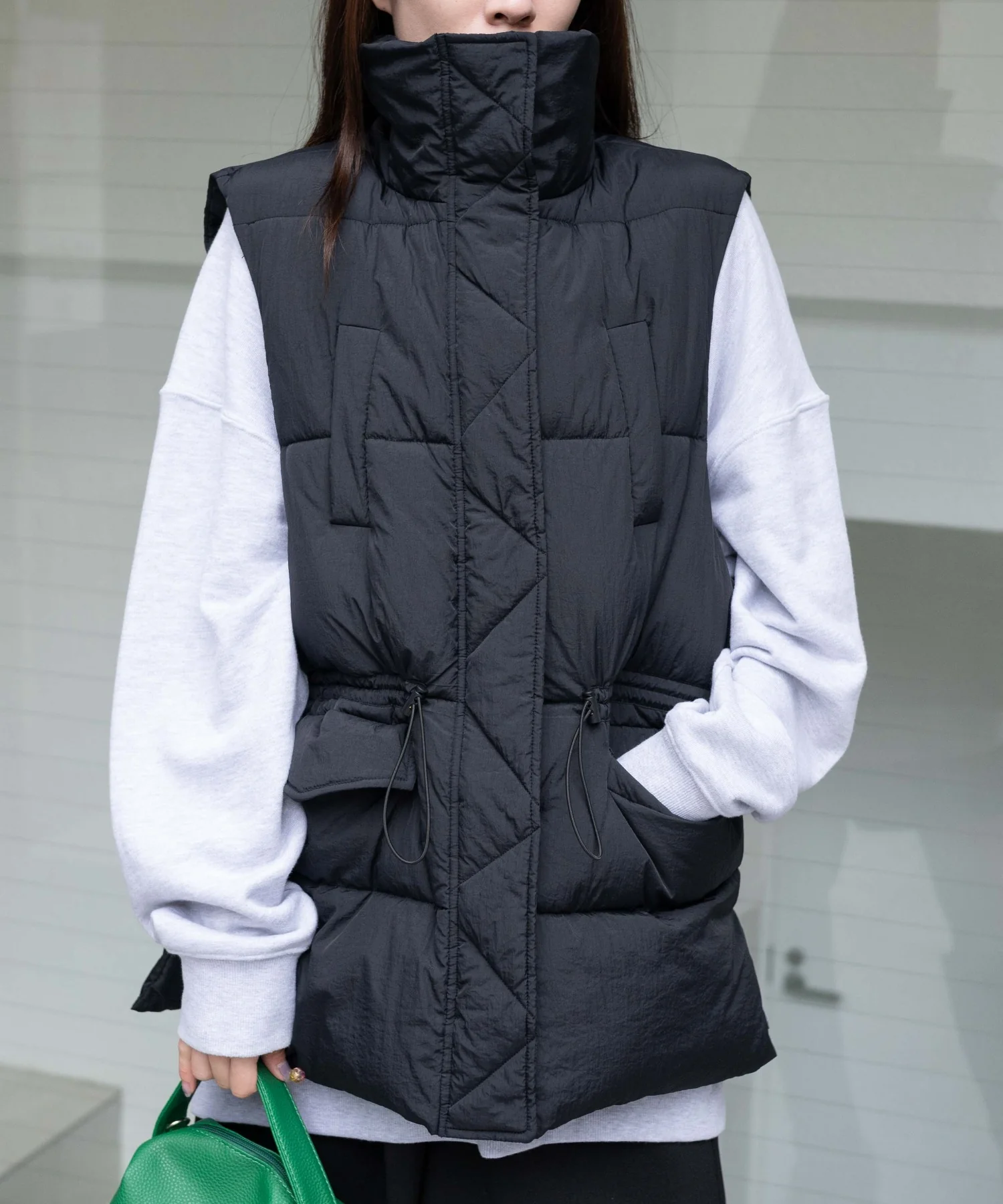 ウエストドロストパテッドベスト - Image 6
