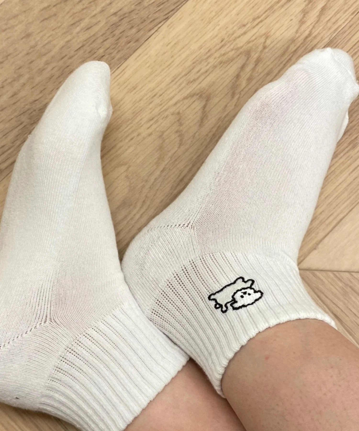 アンクルパイルゆる刺繍ソックス(23-25cm) - Image 2