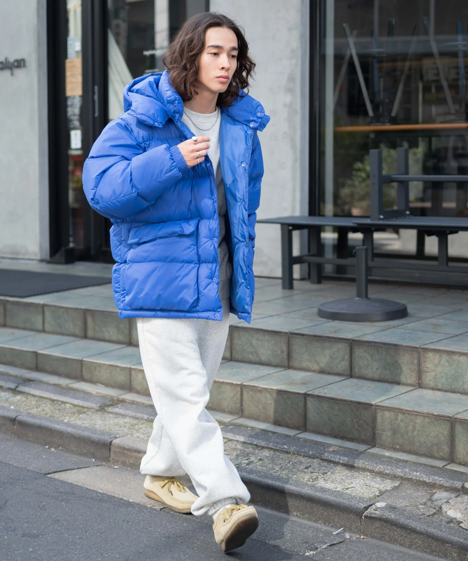 カラーナイロンパテッドブルゾン - Image 7