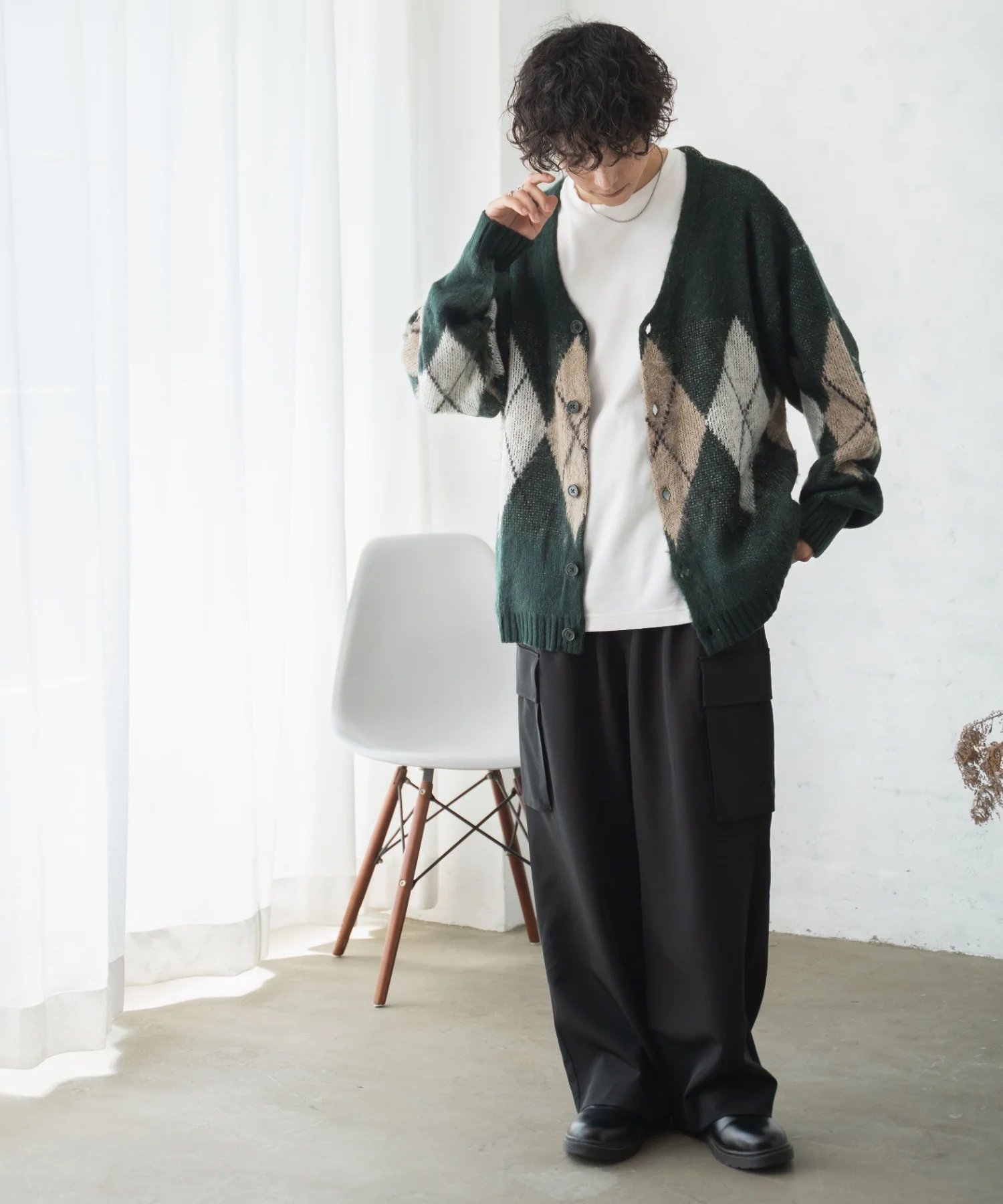 モヘアライク総柄BIGカーディガン - Image 12