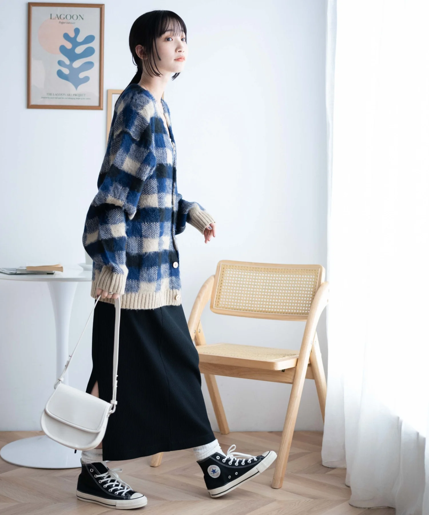 モヘアライク総柄BIGカーディガン - Image 15