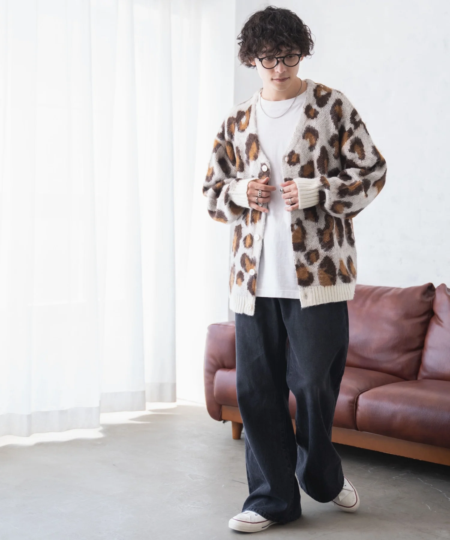 モヘアライク総柄BIGカーディガン - Image 16