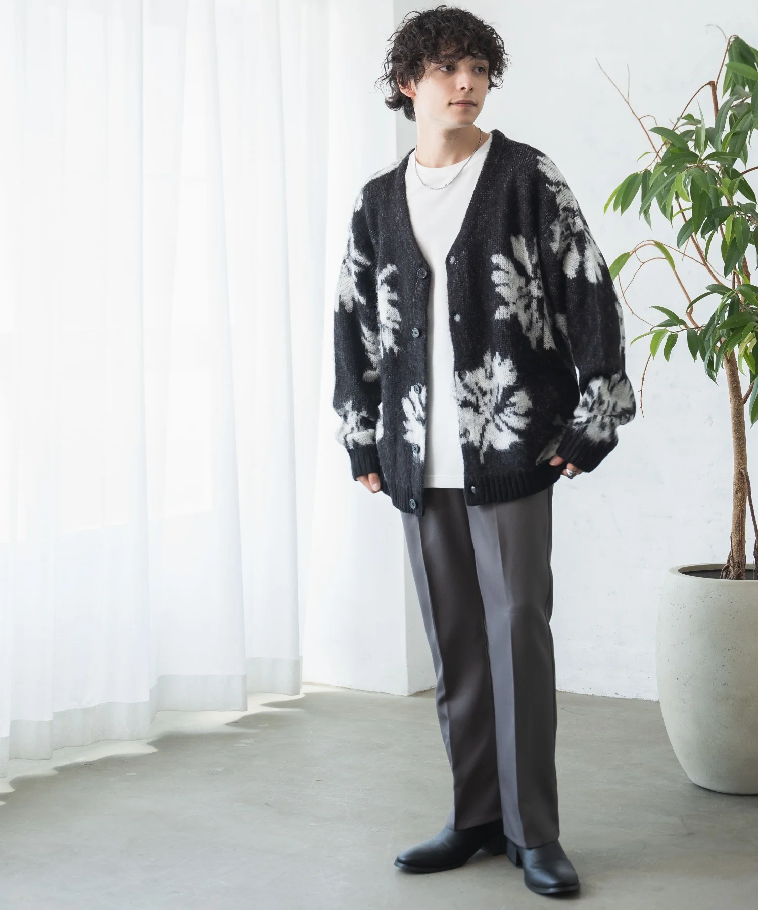 モヘアライク総柄BIGカーディガン - Image 18