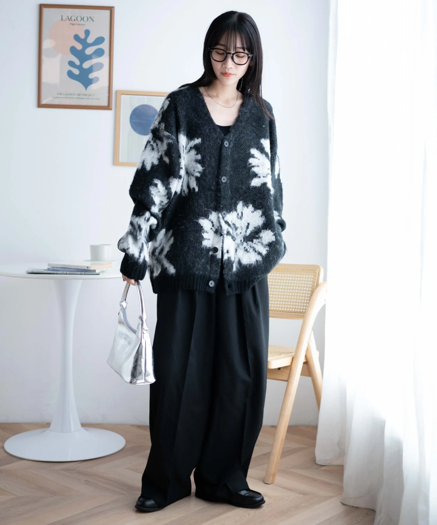 モヘアライク総柄BIGカーディガン - Image 19