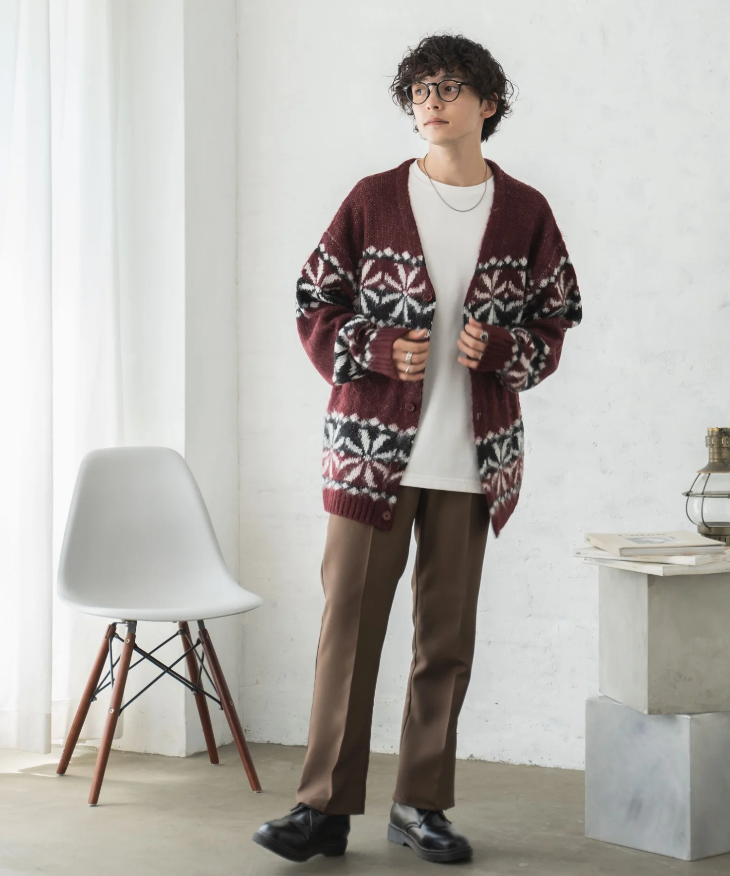 モヘアライク総柄BIGカーディガン - Image 20