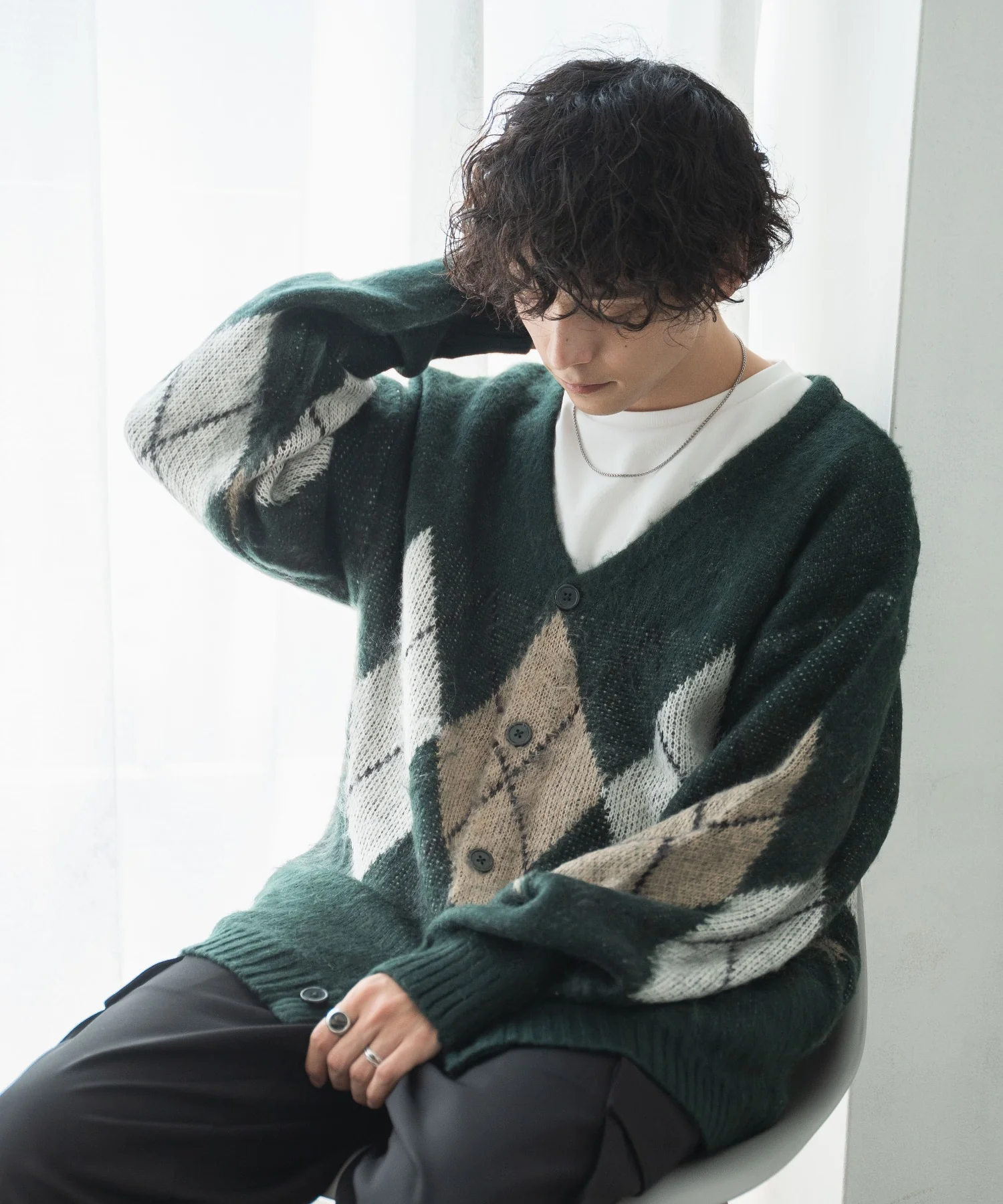 モヘアライク総柄BIGカーディガン - Image 28