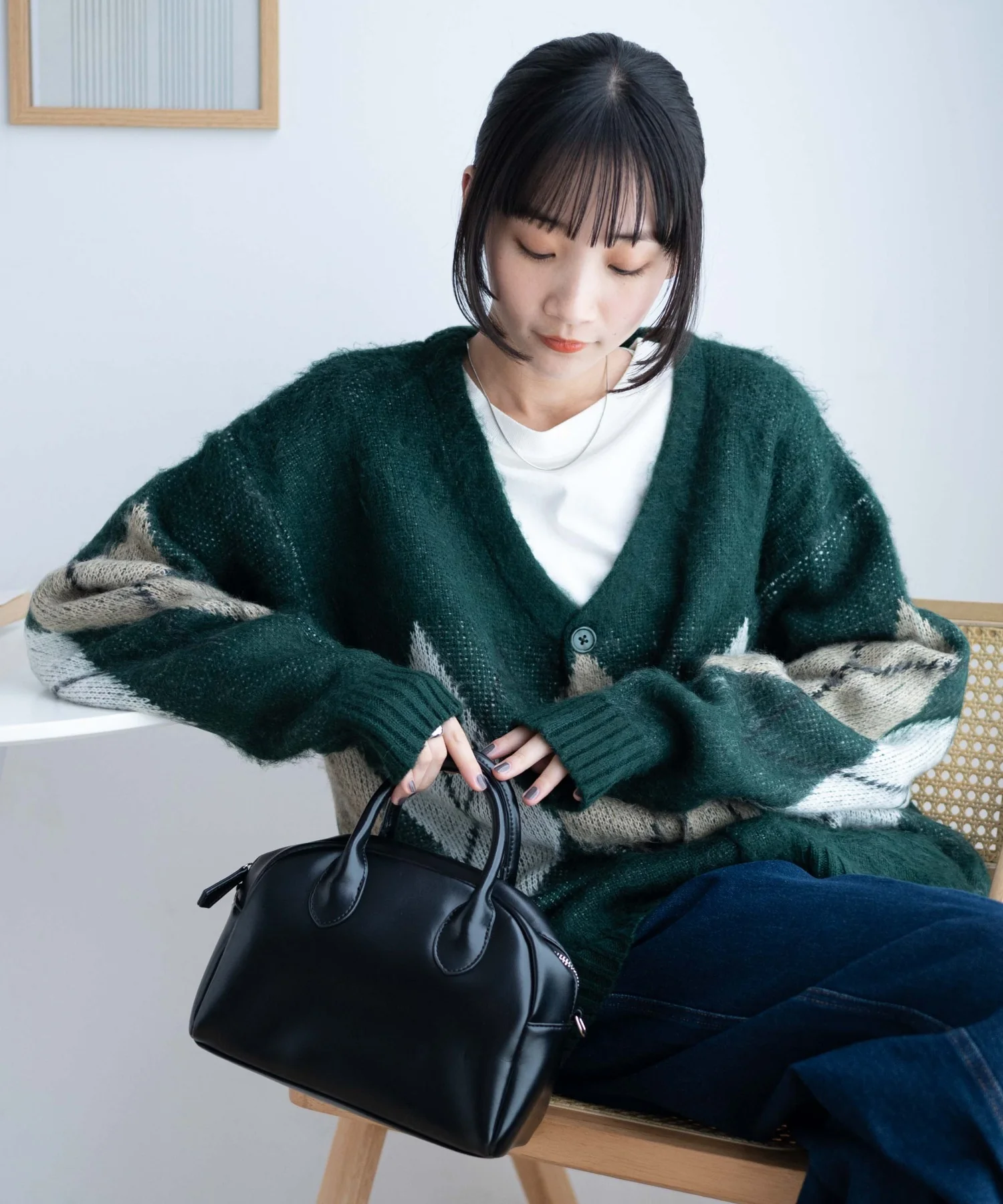 モヘアライク総柄BIGカーディガン - Image 31
