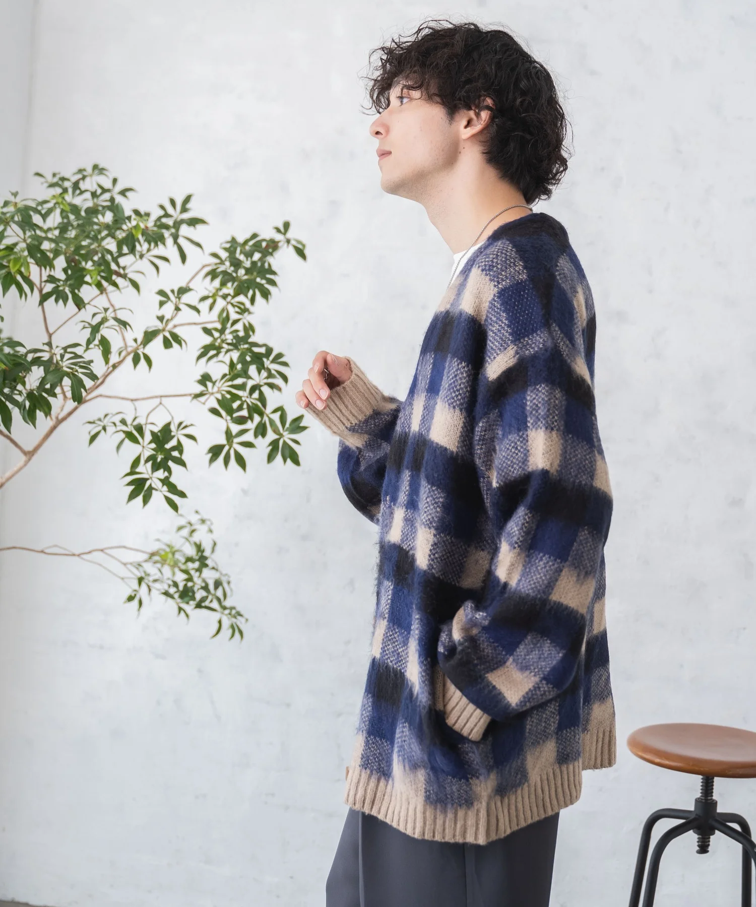 モヘアライク総柄BIGカーディガン - Image 32