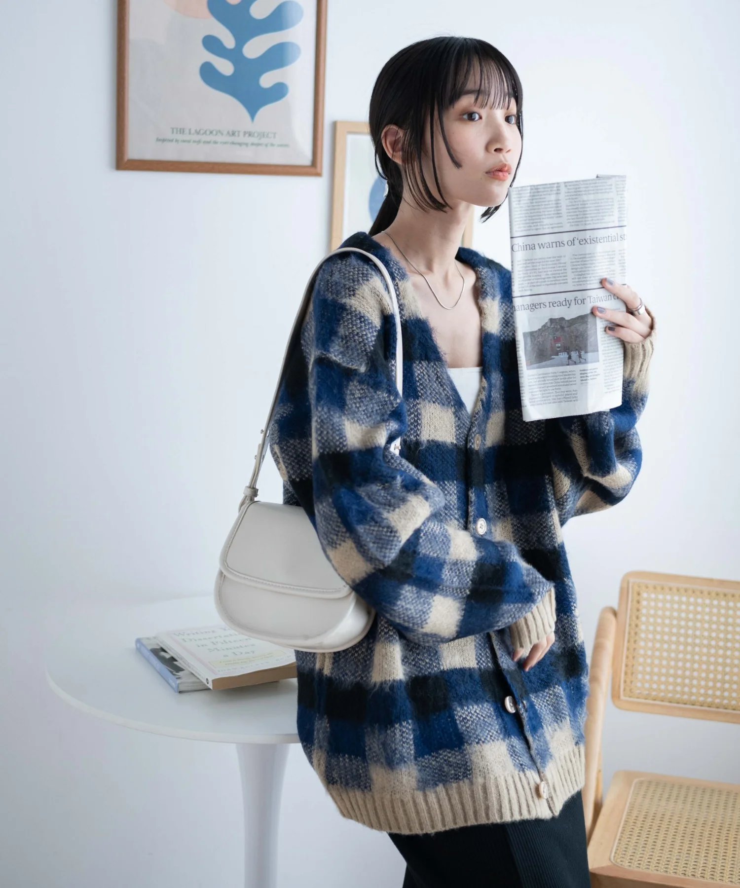 モヘアライク総柄BIGカーディガン - Image 34