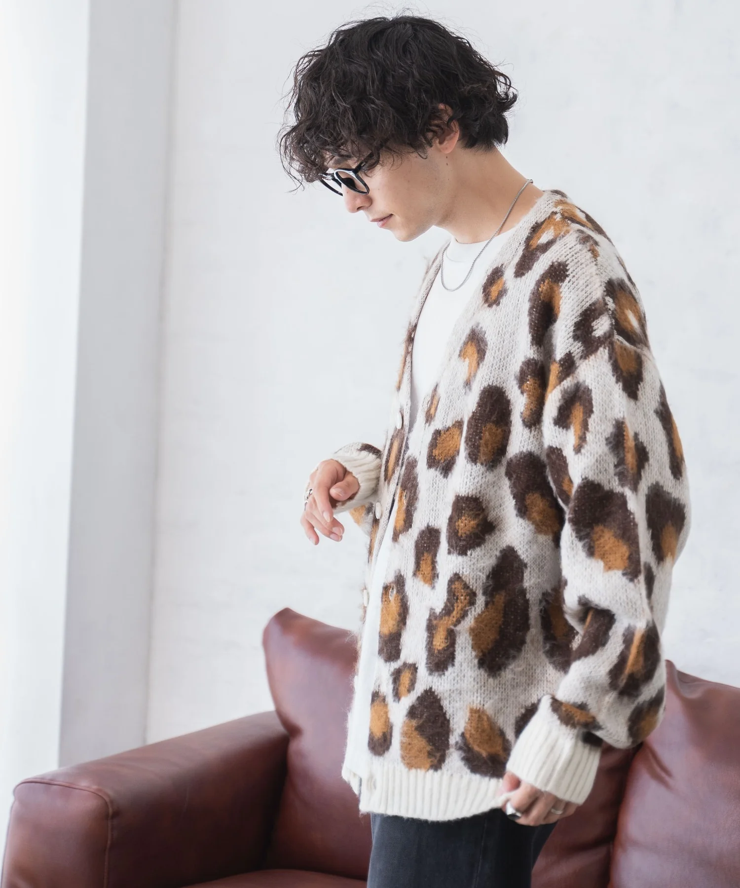 モヘアライク総柄BIGカーディガン - Image 35