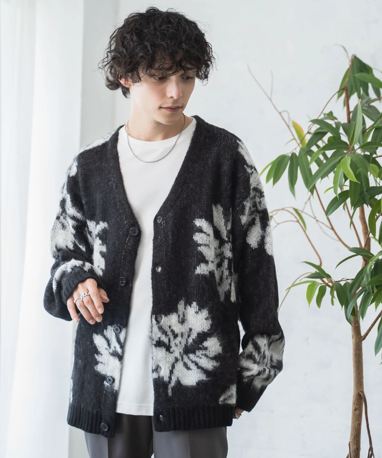 モヘアライク総柄BIGカーディガン - Image 38