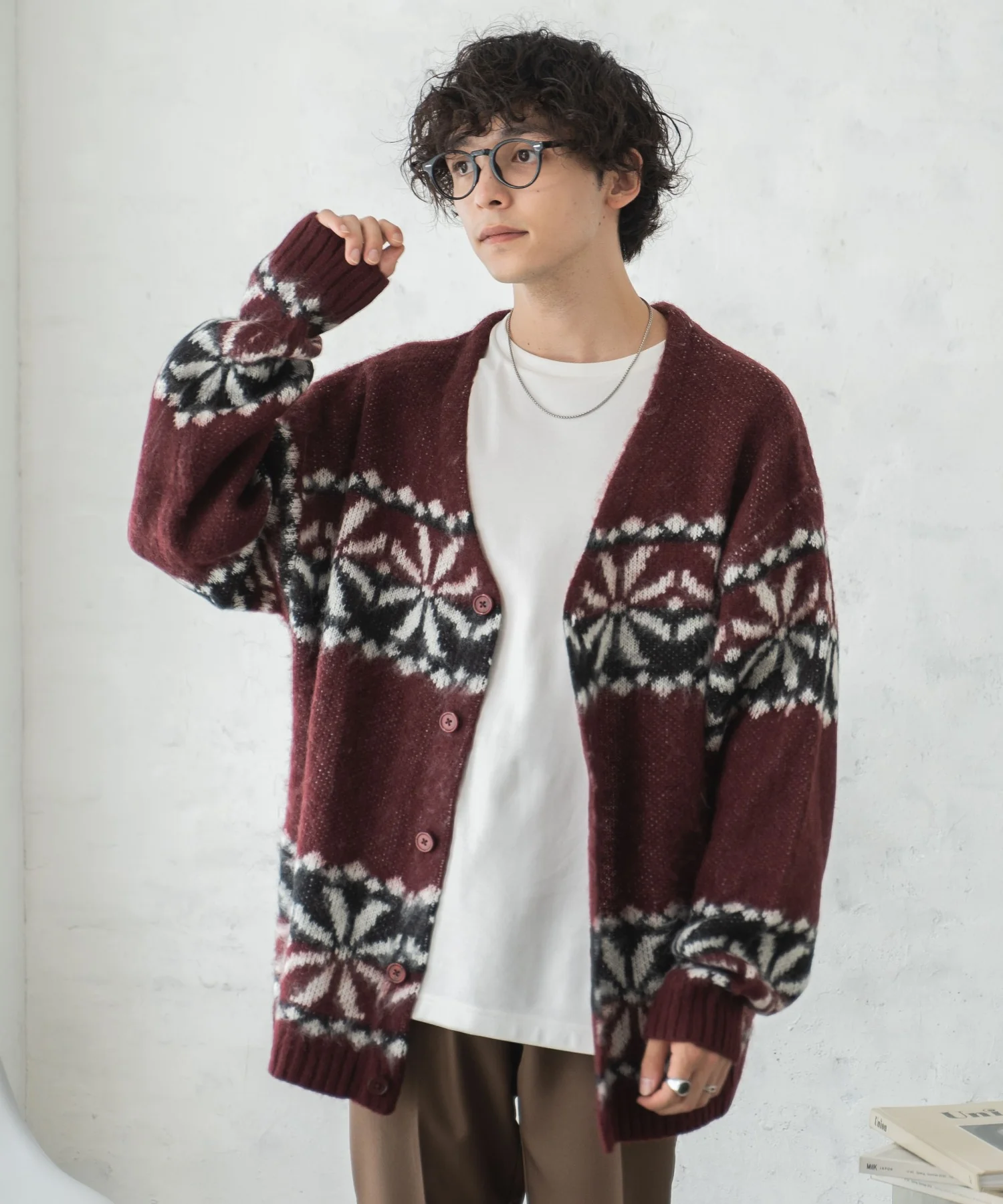モヘアライク総柄BIGカーディガン - Image 40