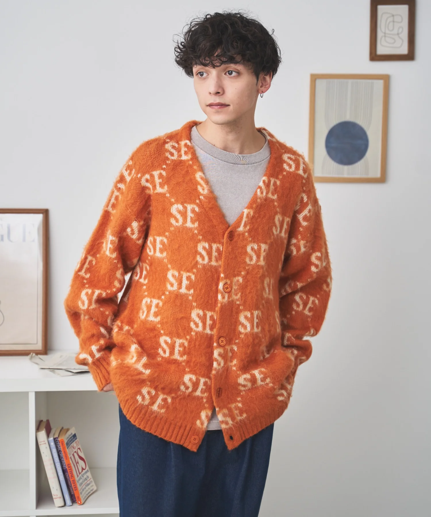 モヘアライク総柄BIGカーディガン - Image 43