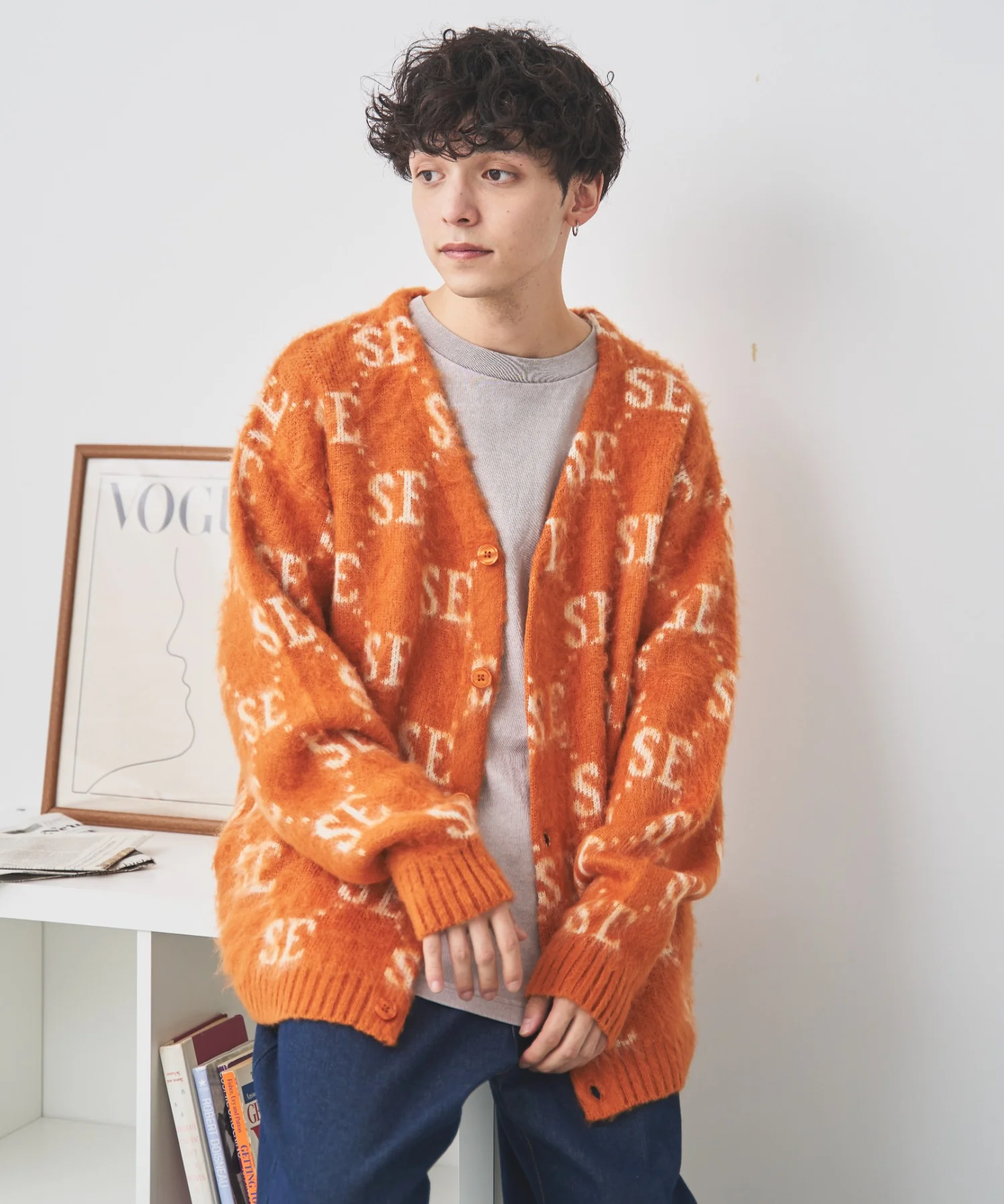 モヘアライク総柄BIGカーディガン - Image 46