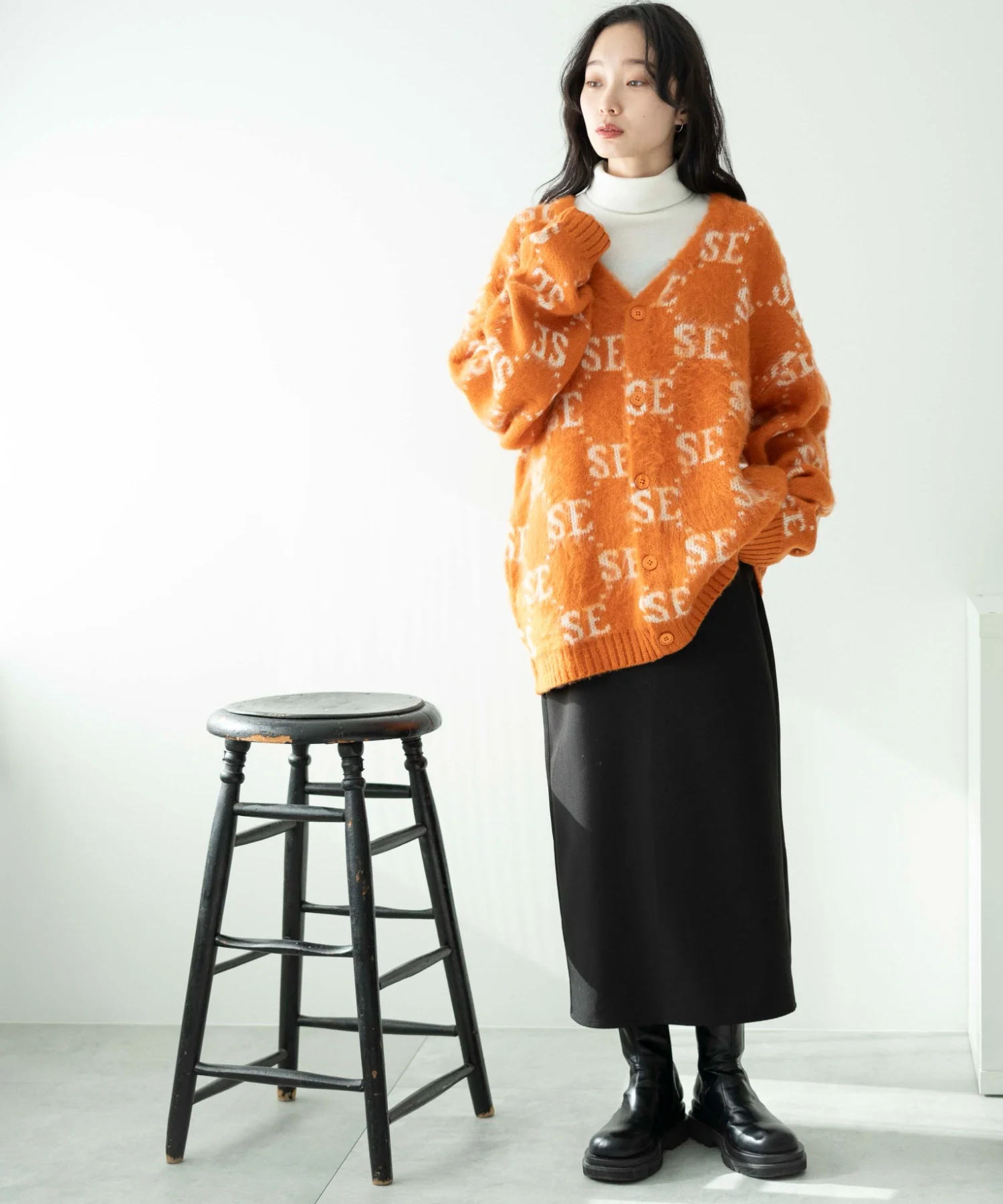 モヘアライク総柄BIGカーディガン - Image 48