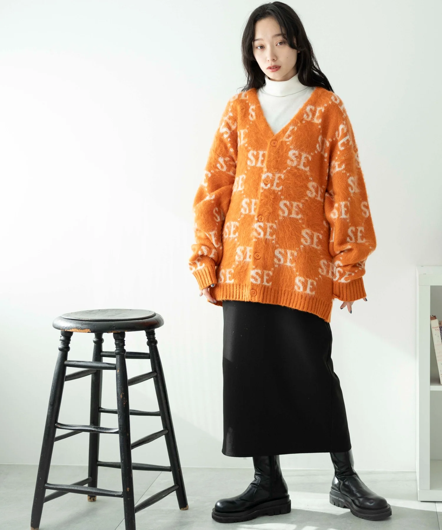 モヘアライク総柄BIGカーディガン - Image 49