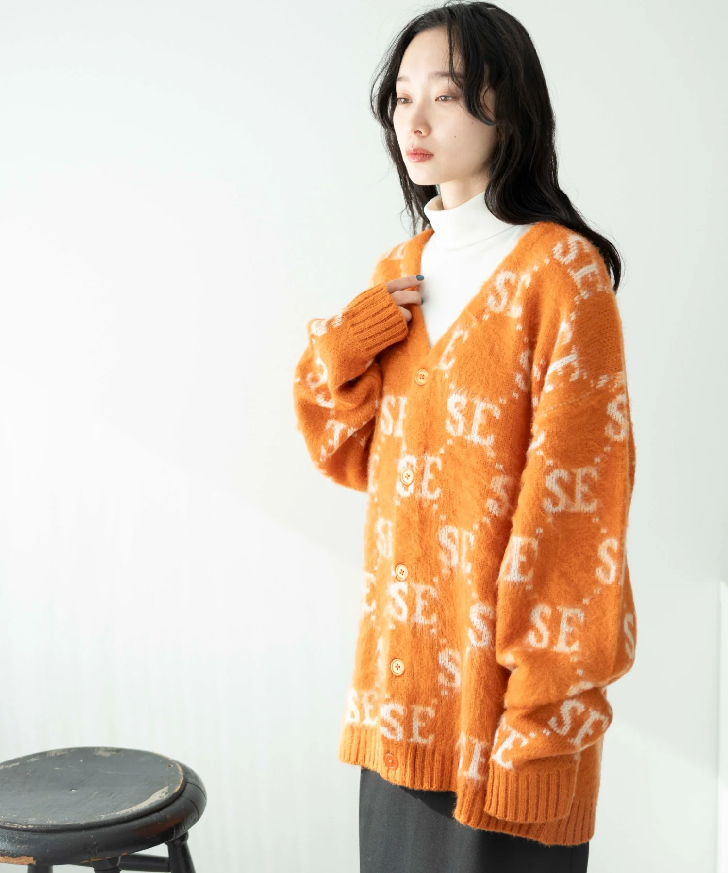 モヘアライク総柄BIGカーディガン - Image 50