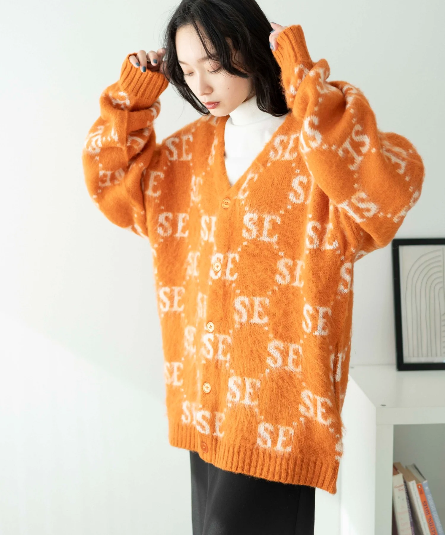 モヘアライク総柄BIGカーディガン - Image 51