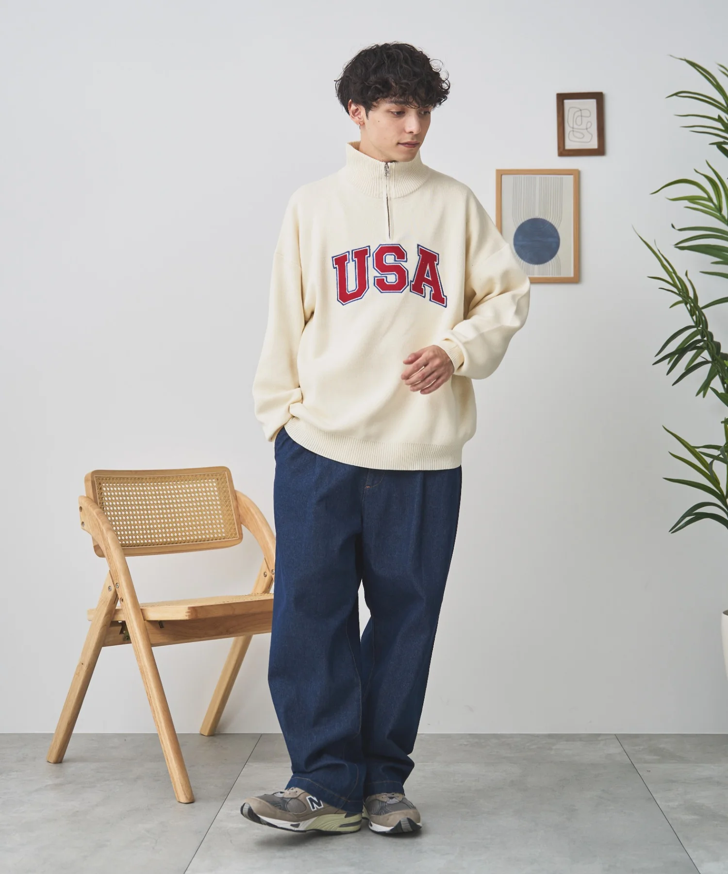 スウェットライクハーフZIPUSAプルオーバー - Image 13