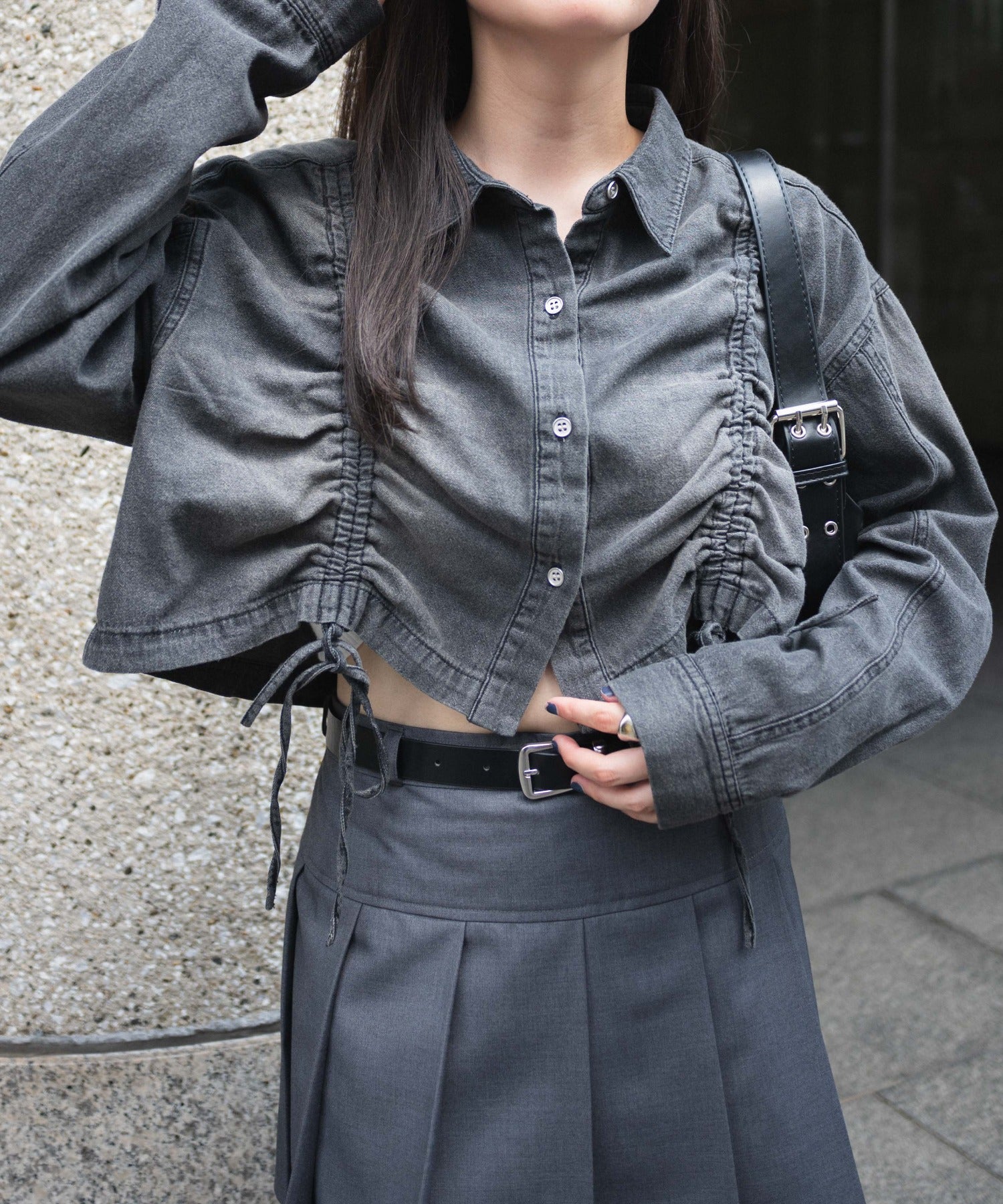 ドロストデニムショートシャツ - Image 10