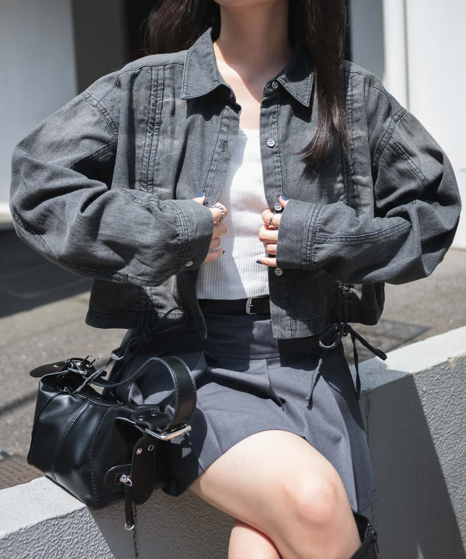 ドロストデニムショートシャツ - Image 2