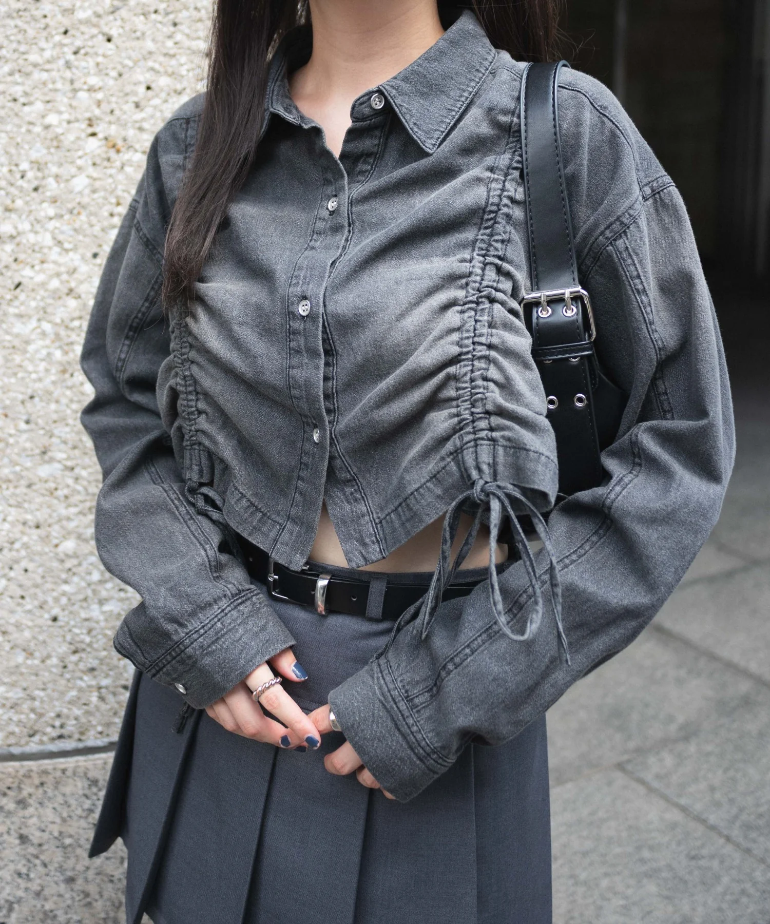 ドロストデニムショートシャツ - Image 9