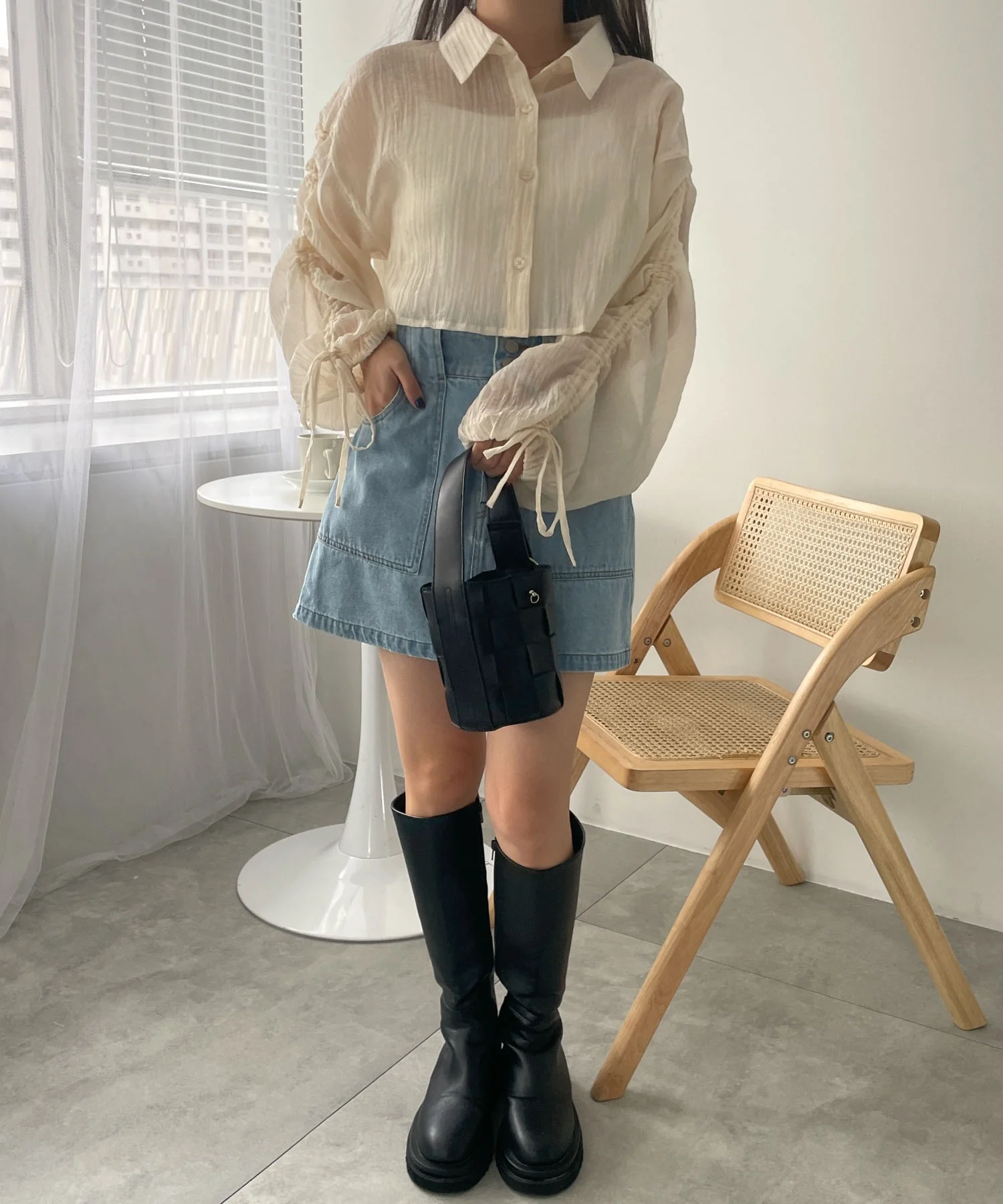 楊柳シアードロストショートシャツ - Image 15