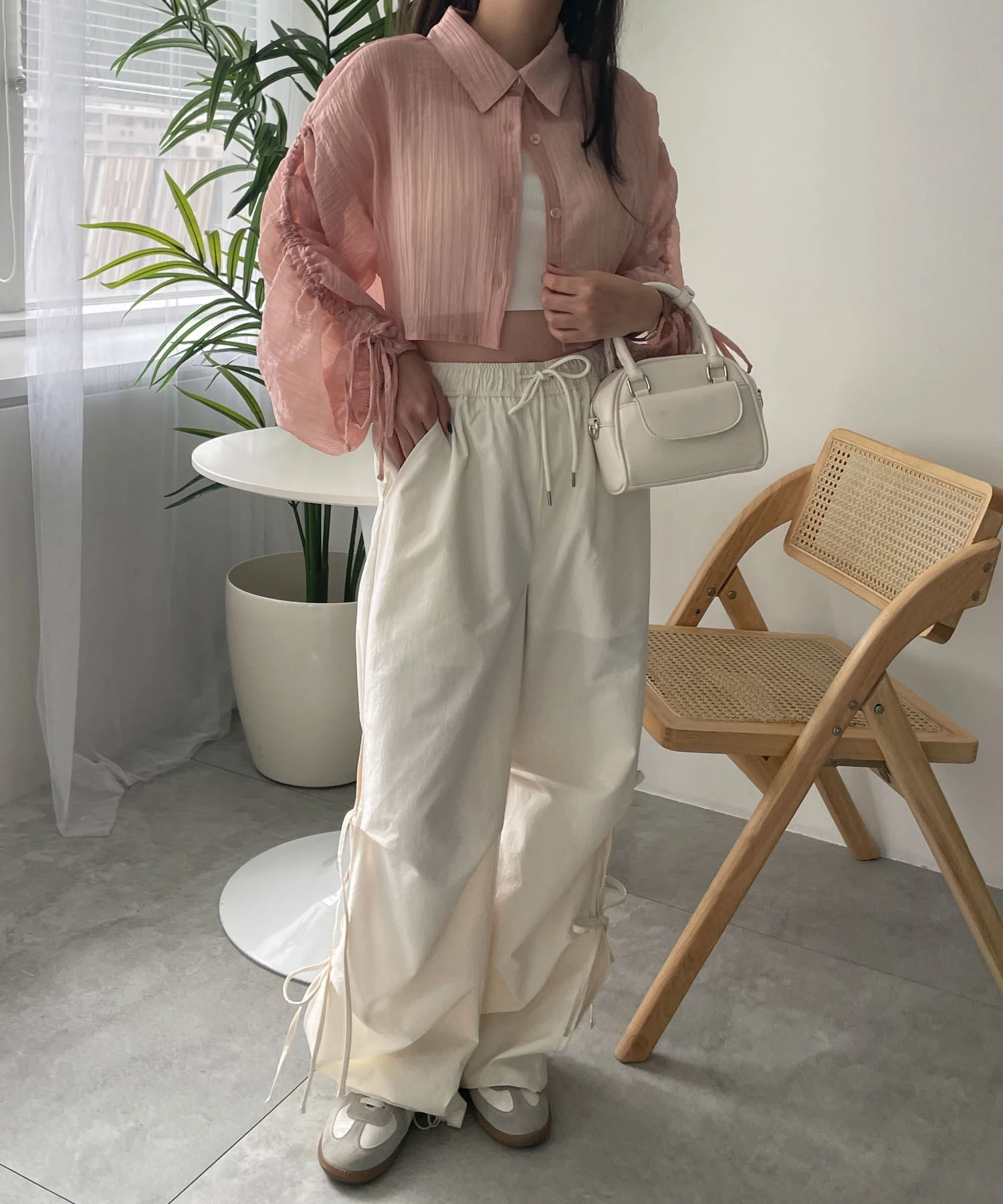 楊柳シアードロストショートシャツ - Image 3