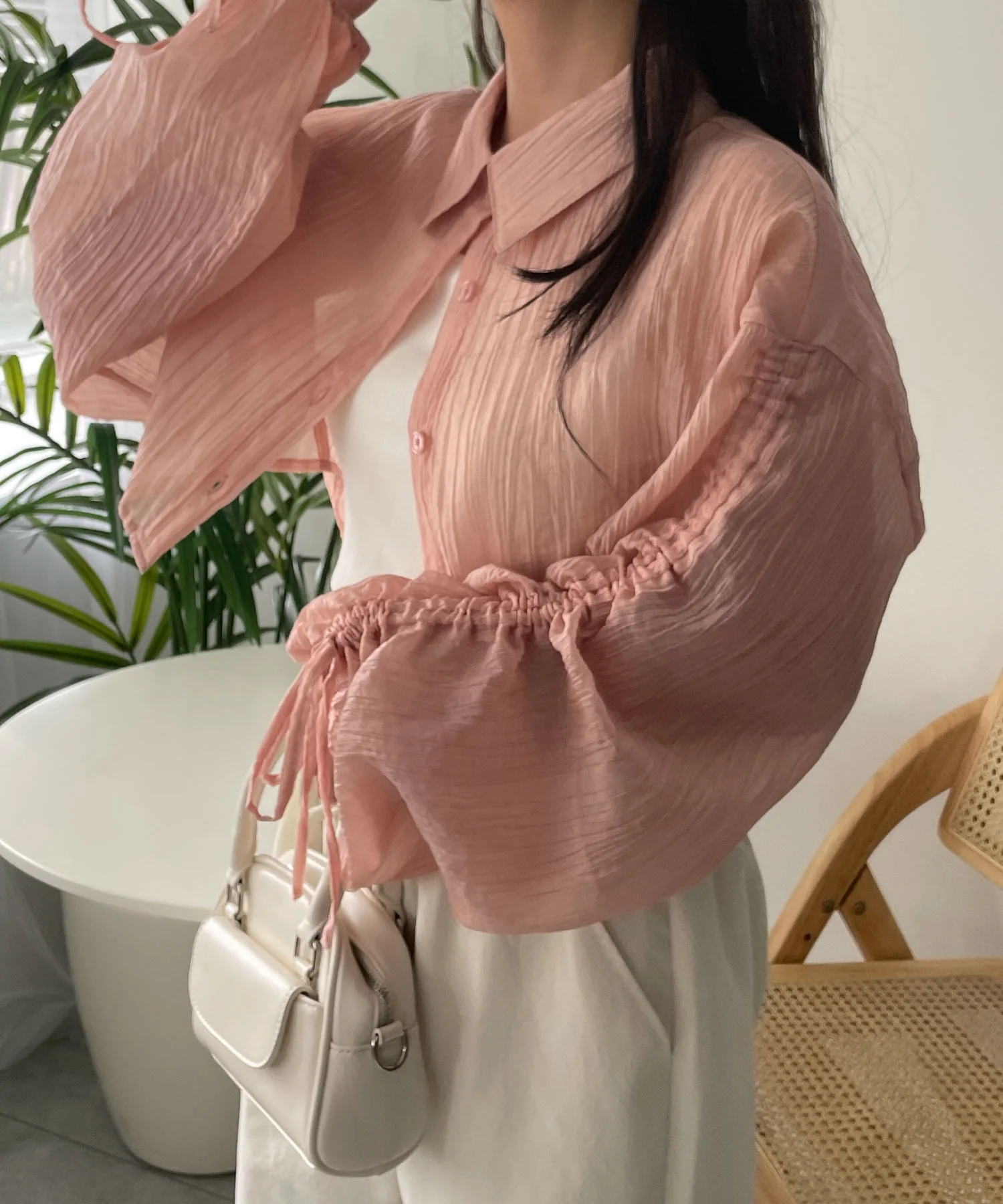 楊柳シアードロストショートシャツ - Image 6