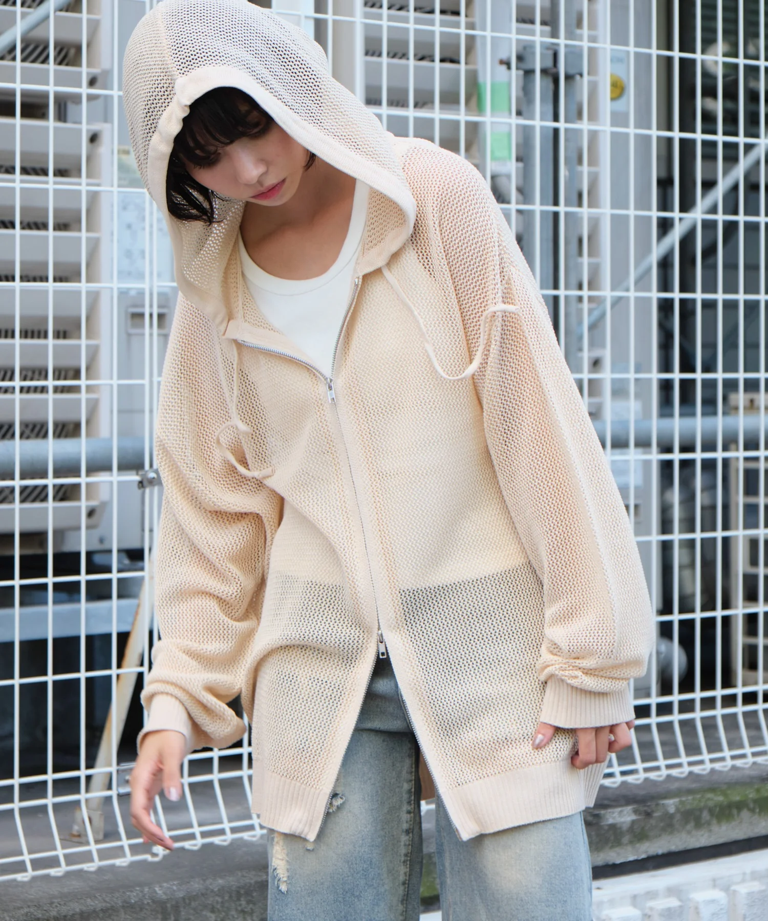 メッシュニットZIPパーカー - Image 3