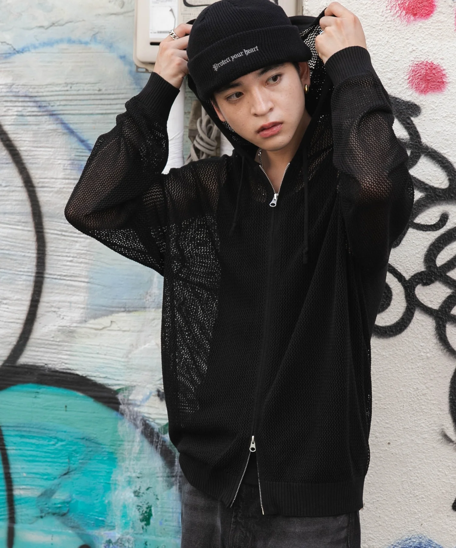 メッシュニットZIPパーカー - Image 4