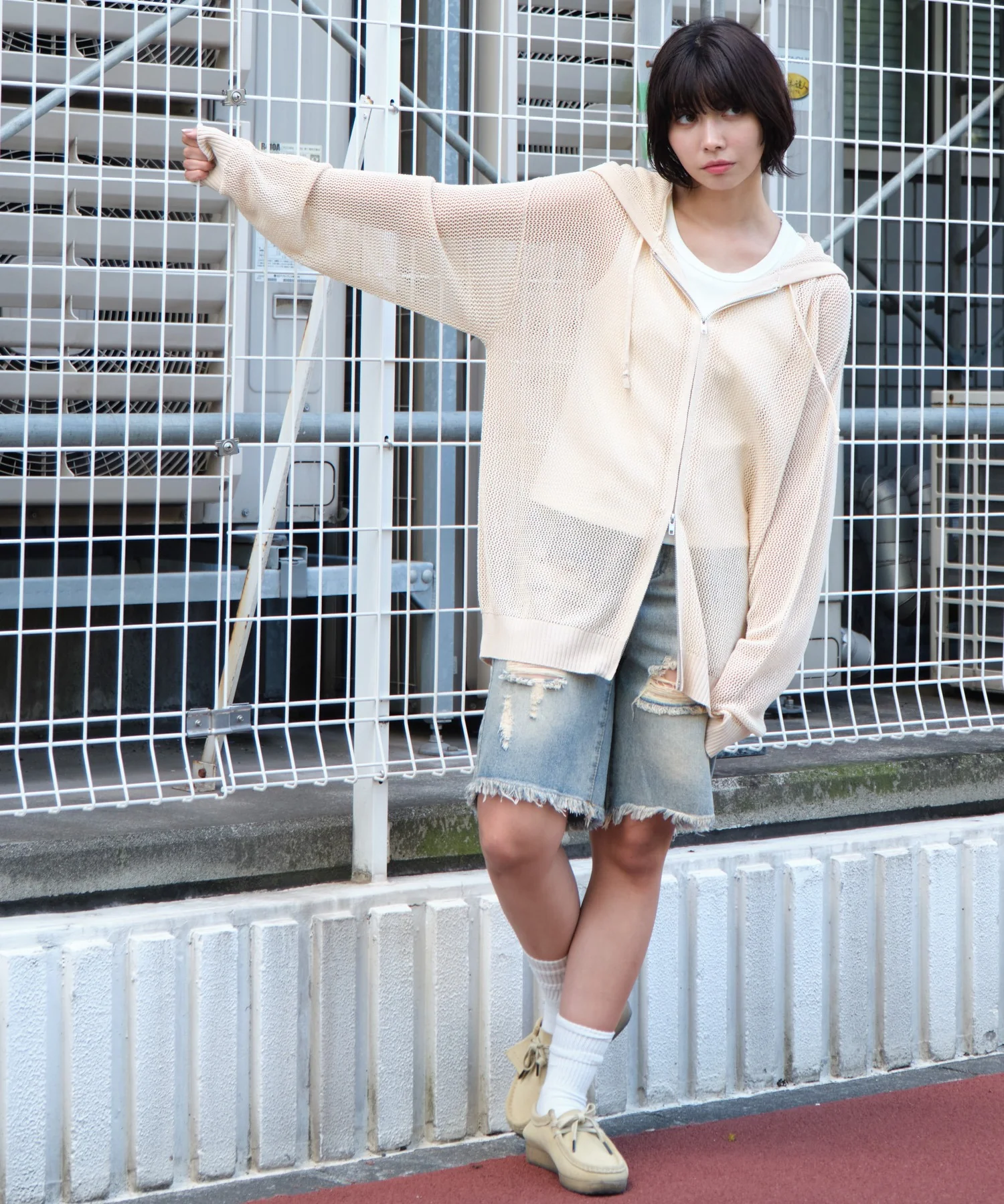 メッシュニットZIPパーカー - Image 6