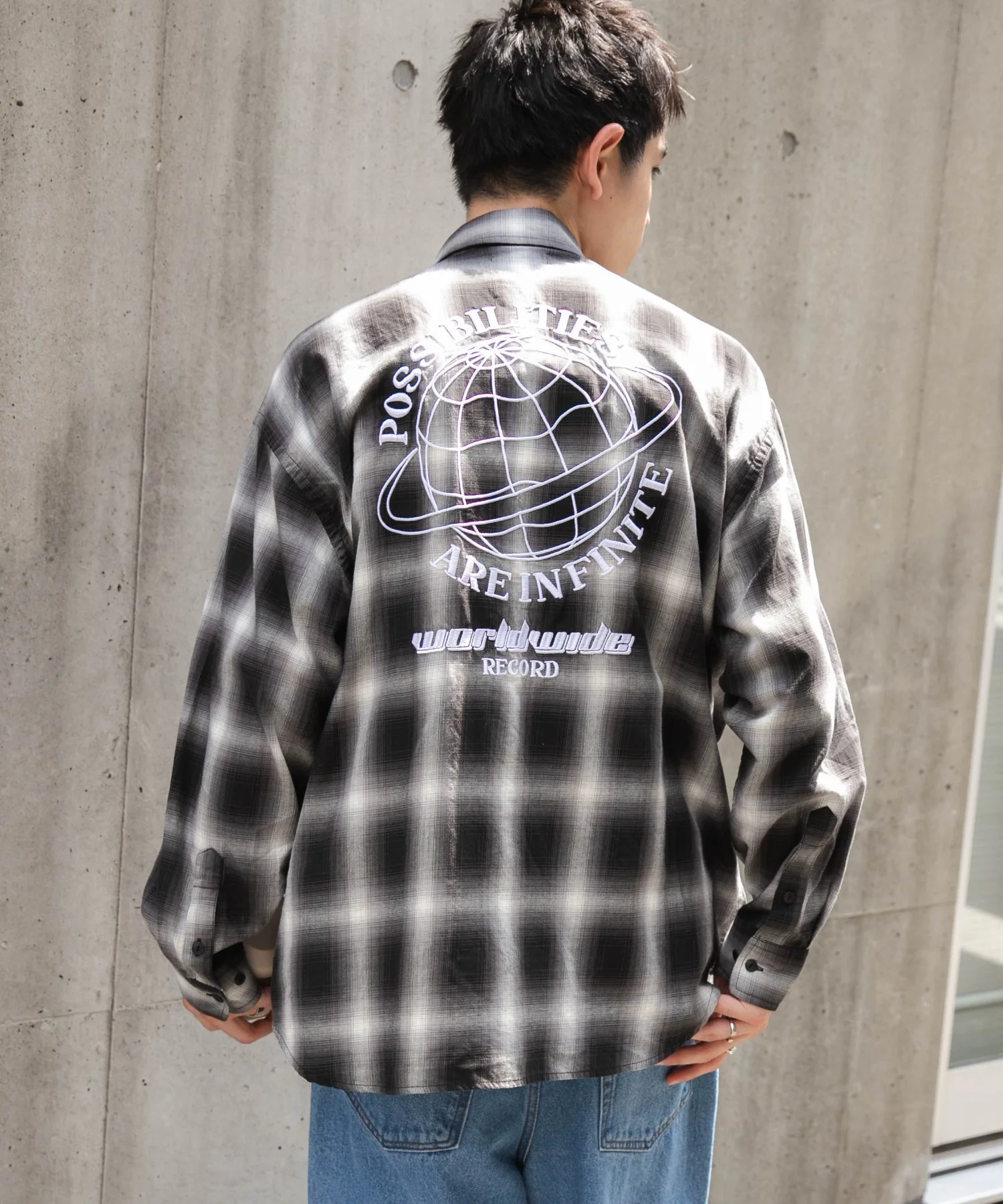 オンブレチェックグラフィックシャツ（LS） - Image 9
