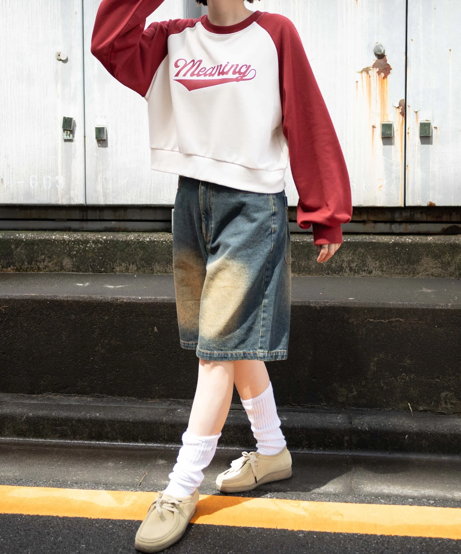 チームロゴラグランショートスウェット - Image 8