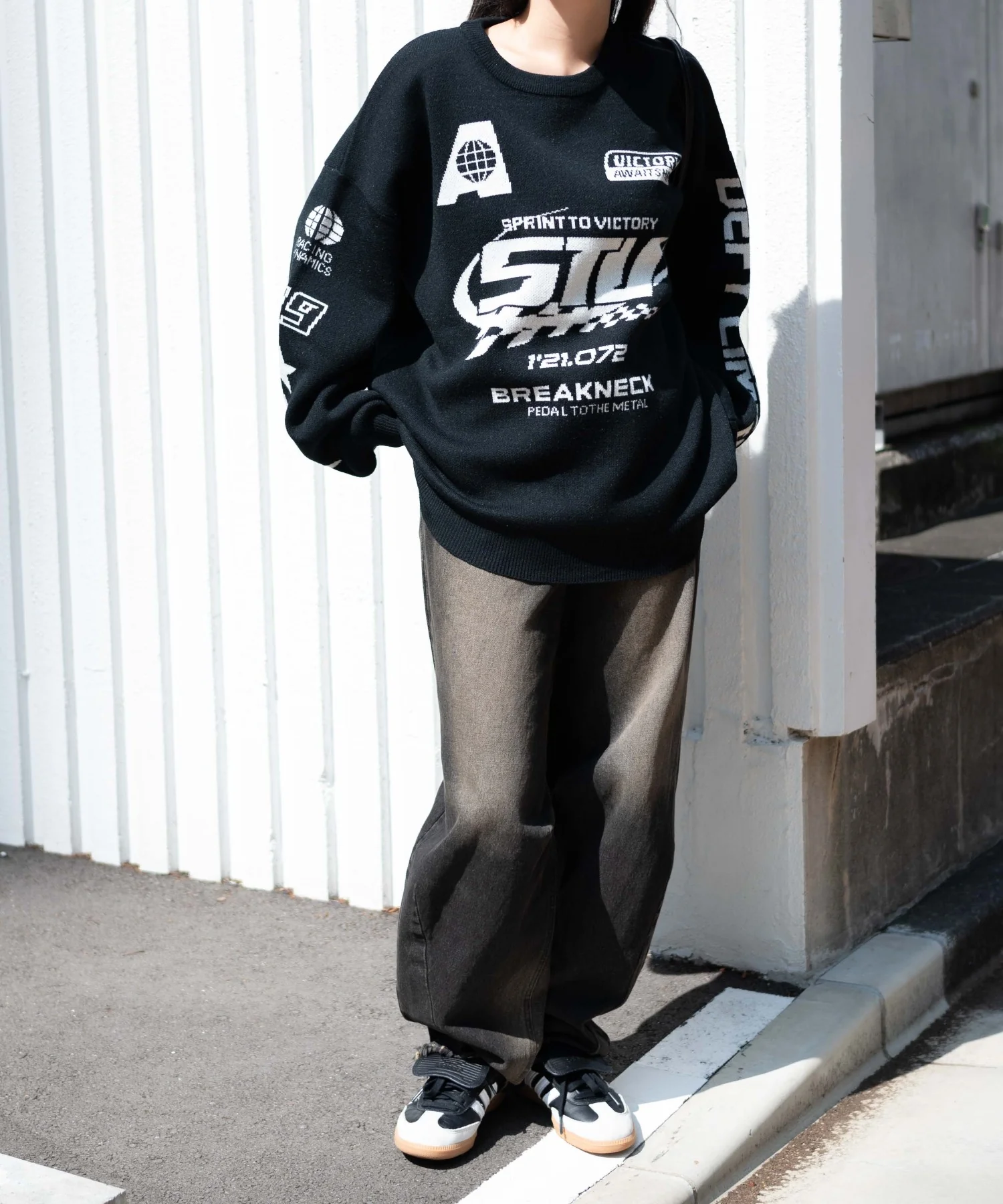 スポーツグラフィックジャガードニット - Image 10