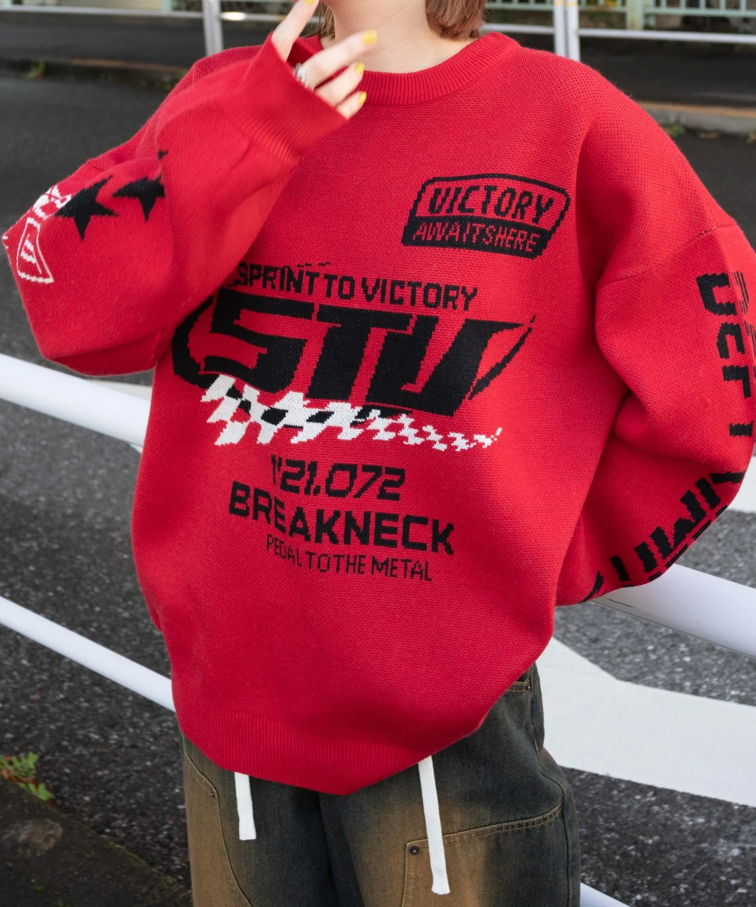 スポーツグラフィックジャガードニット - Image 18