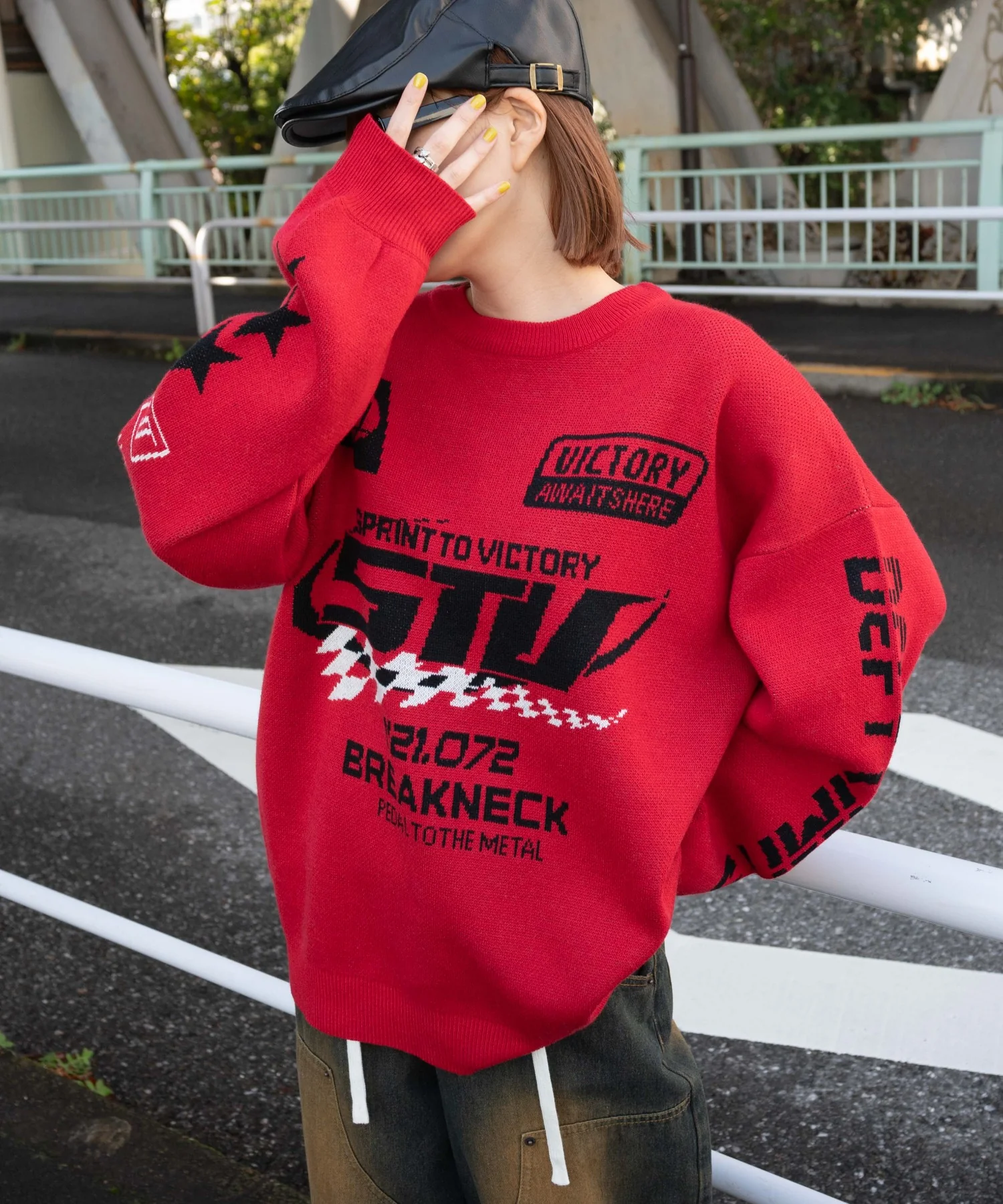 スポーツグラフィックジャガードニット - Image 3