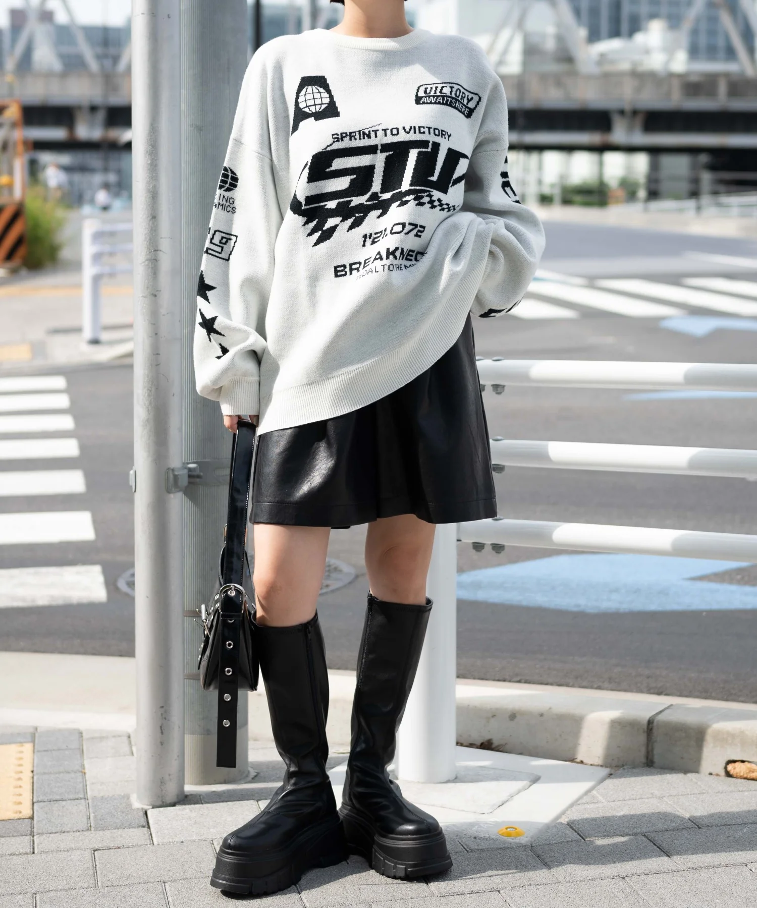 スポーツグラフィックジャガードニット - Image 5