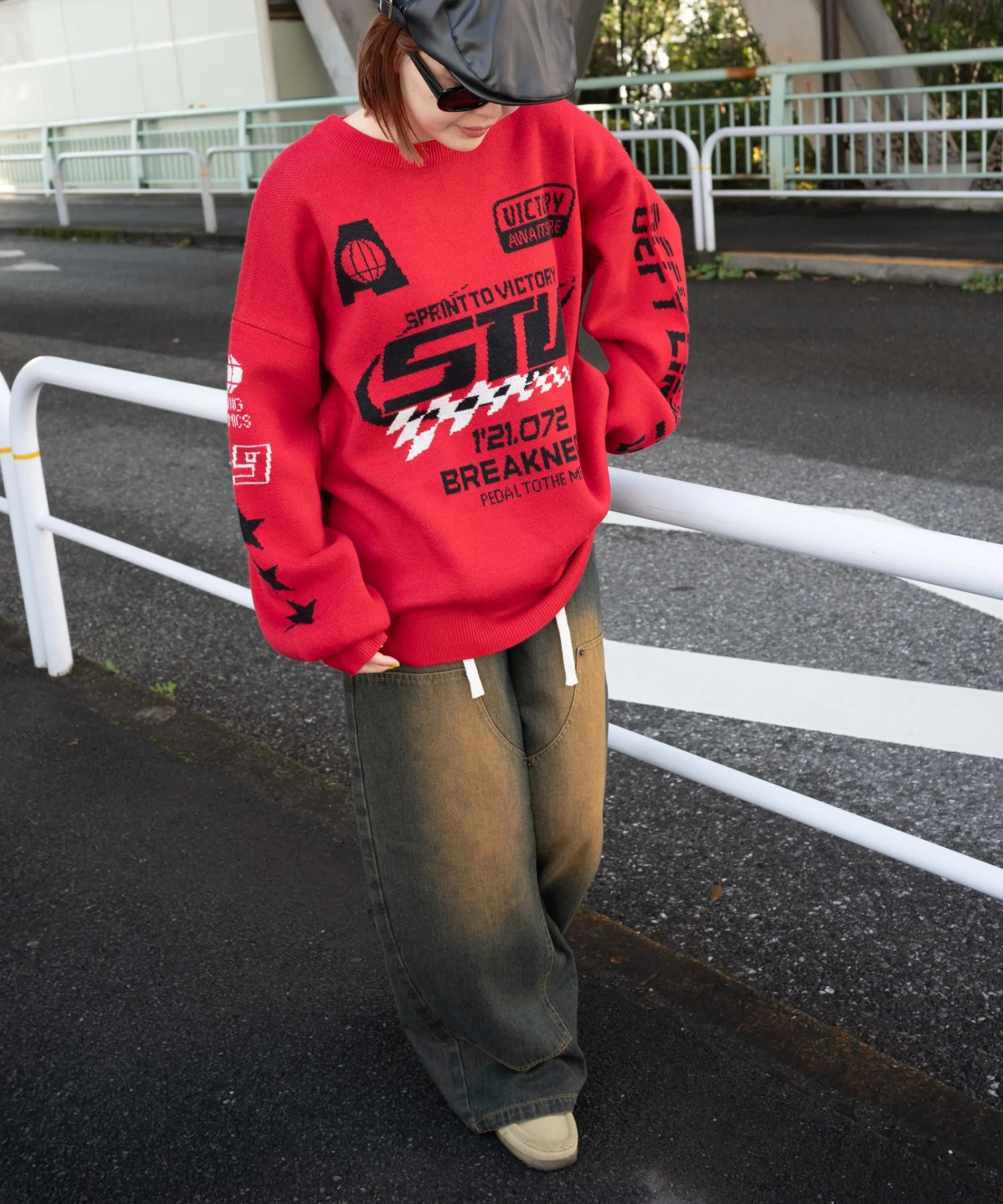スポーツグラフィックジャガードニット - Image 6