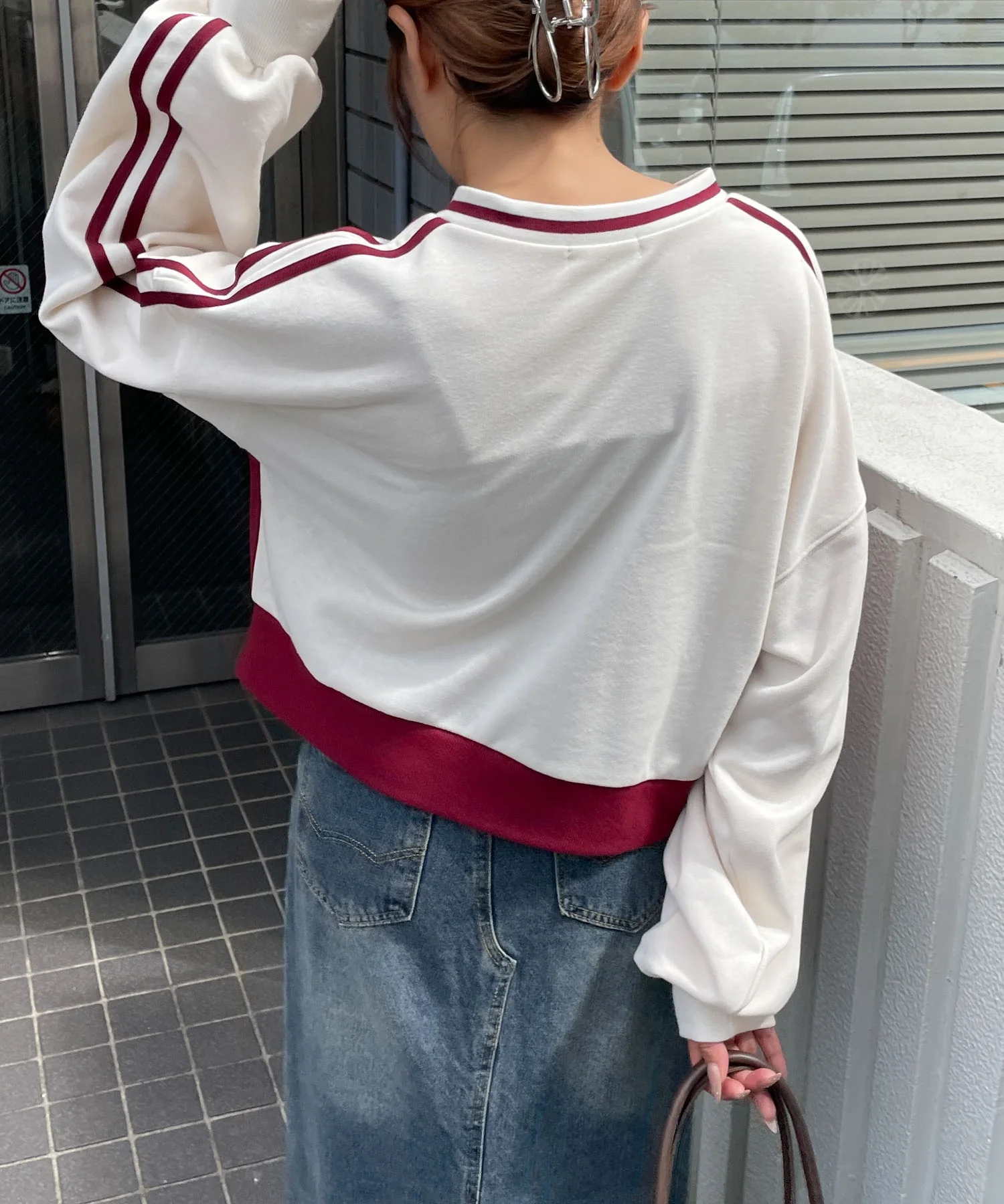 切り替えショートスウェット - Image 11