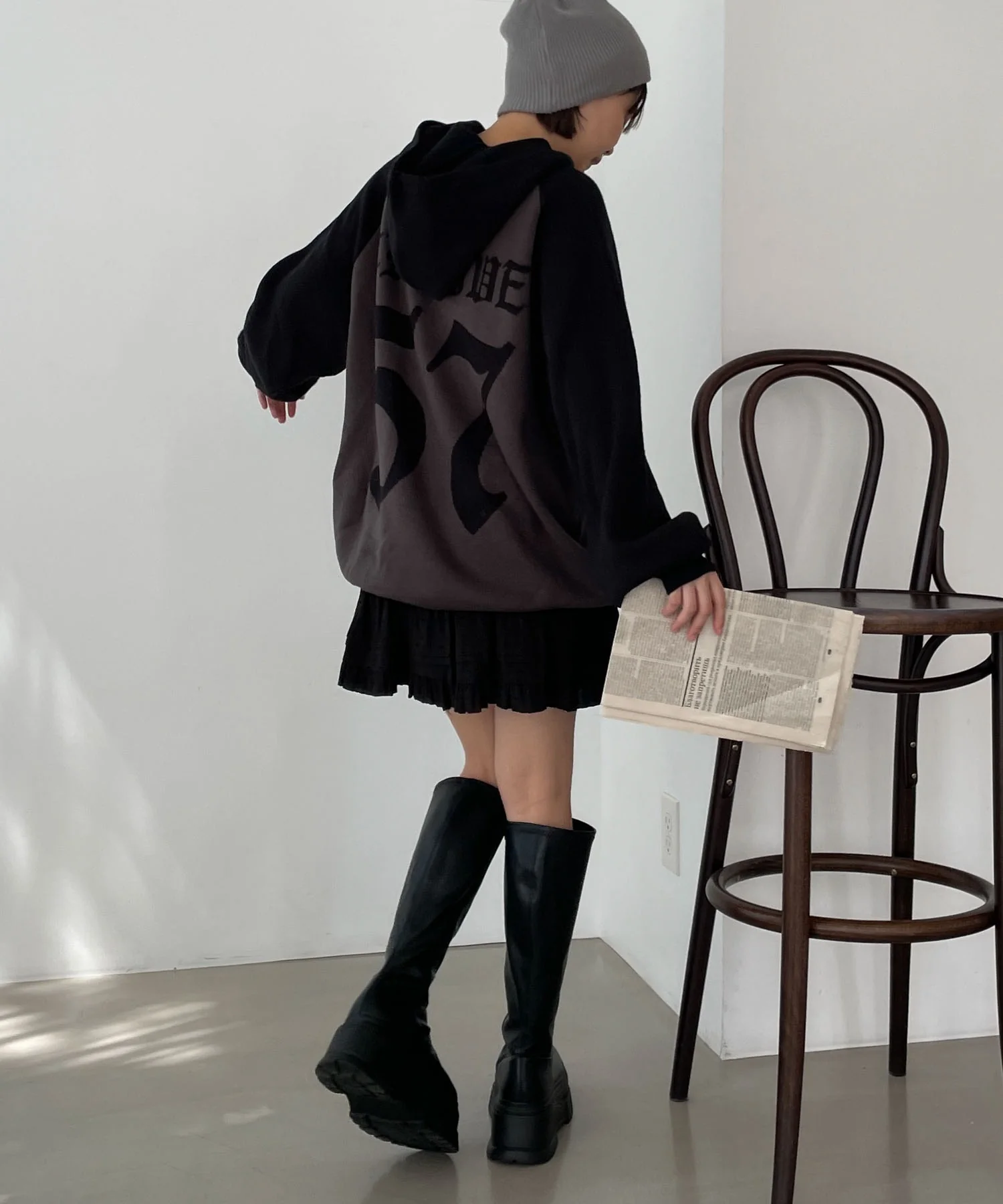 グラフィックニットパーカー - Image 6