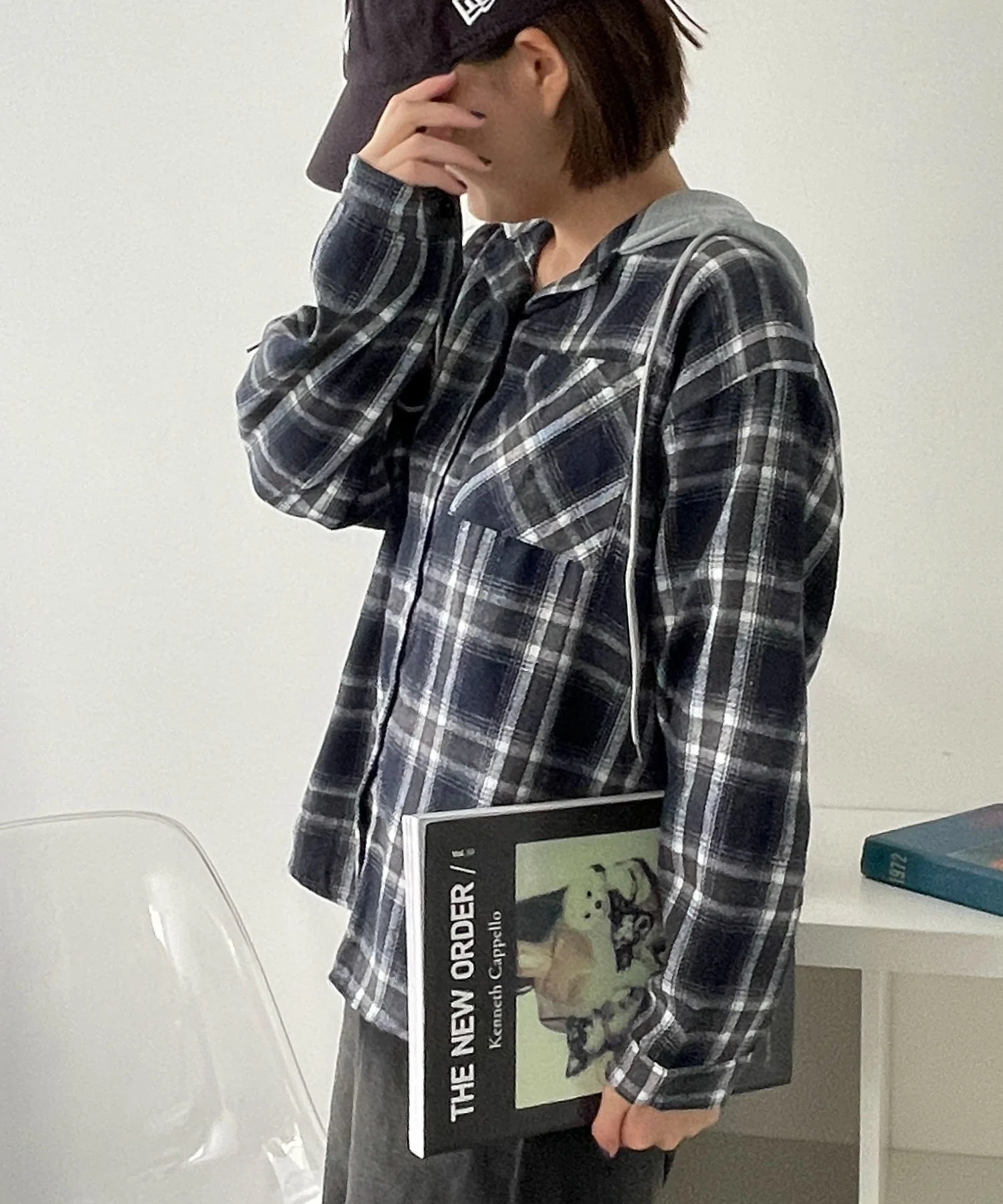 フード付きチェックネルシャツ - Image 11
