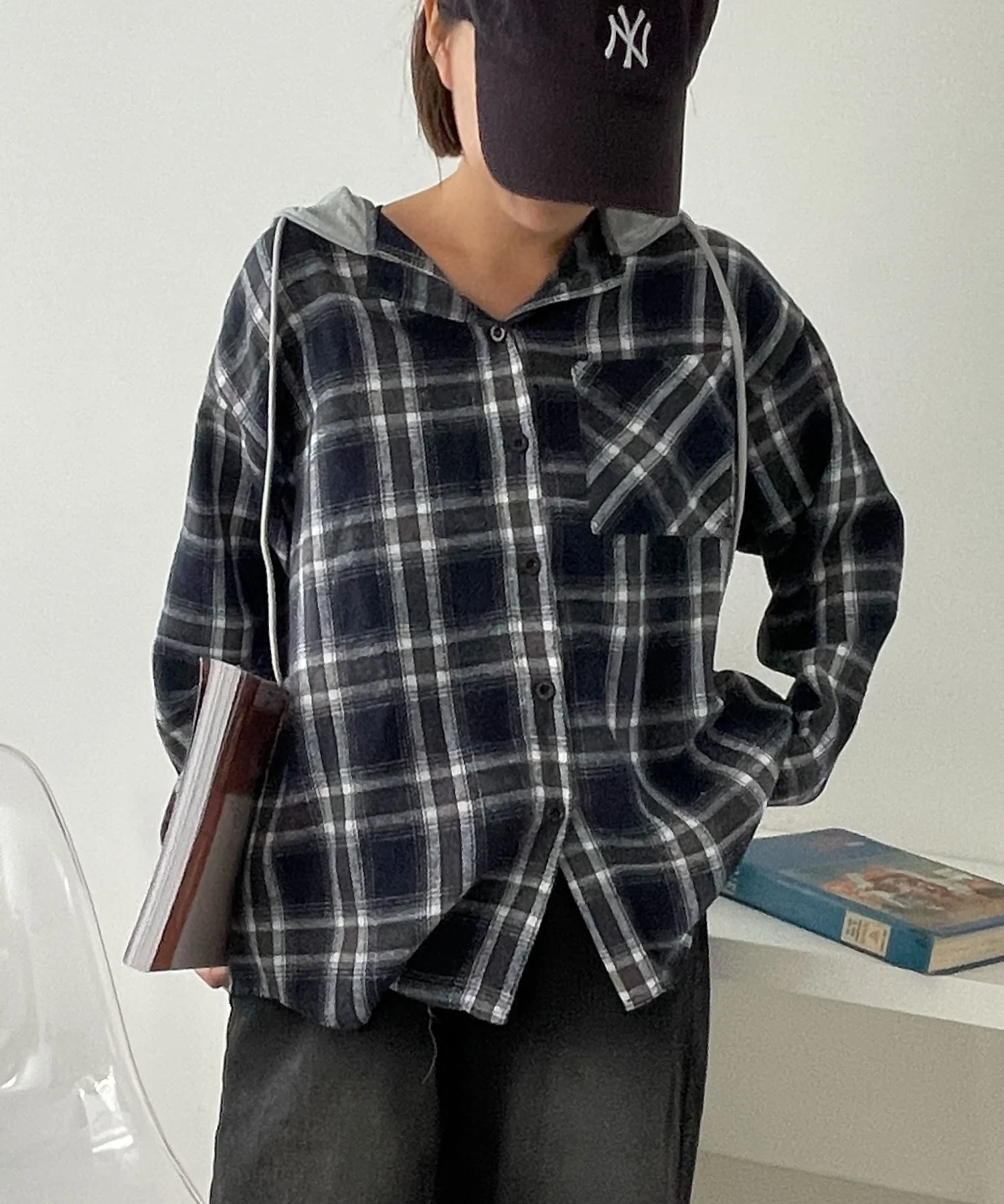 フード付きチェックネルシャツ - Image 12