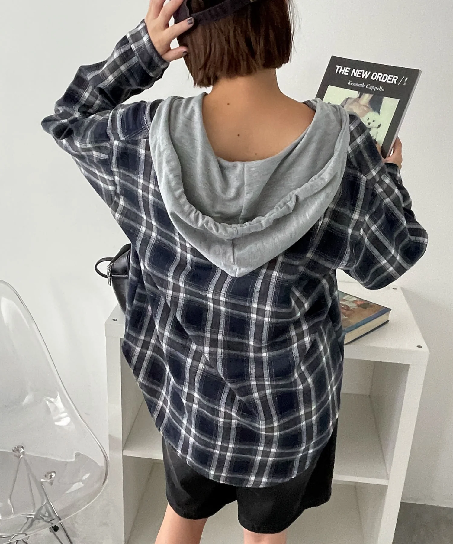 フード付きチェックネルシャツ - Image 13