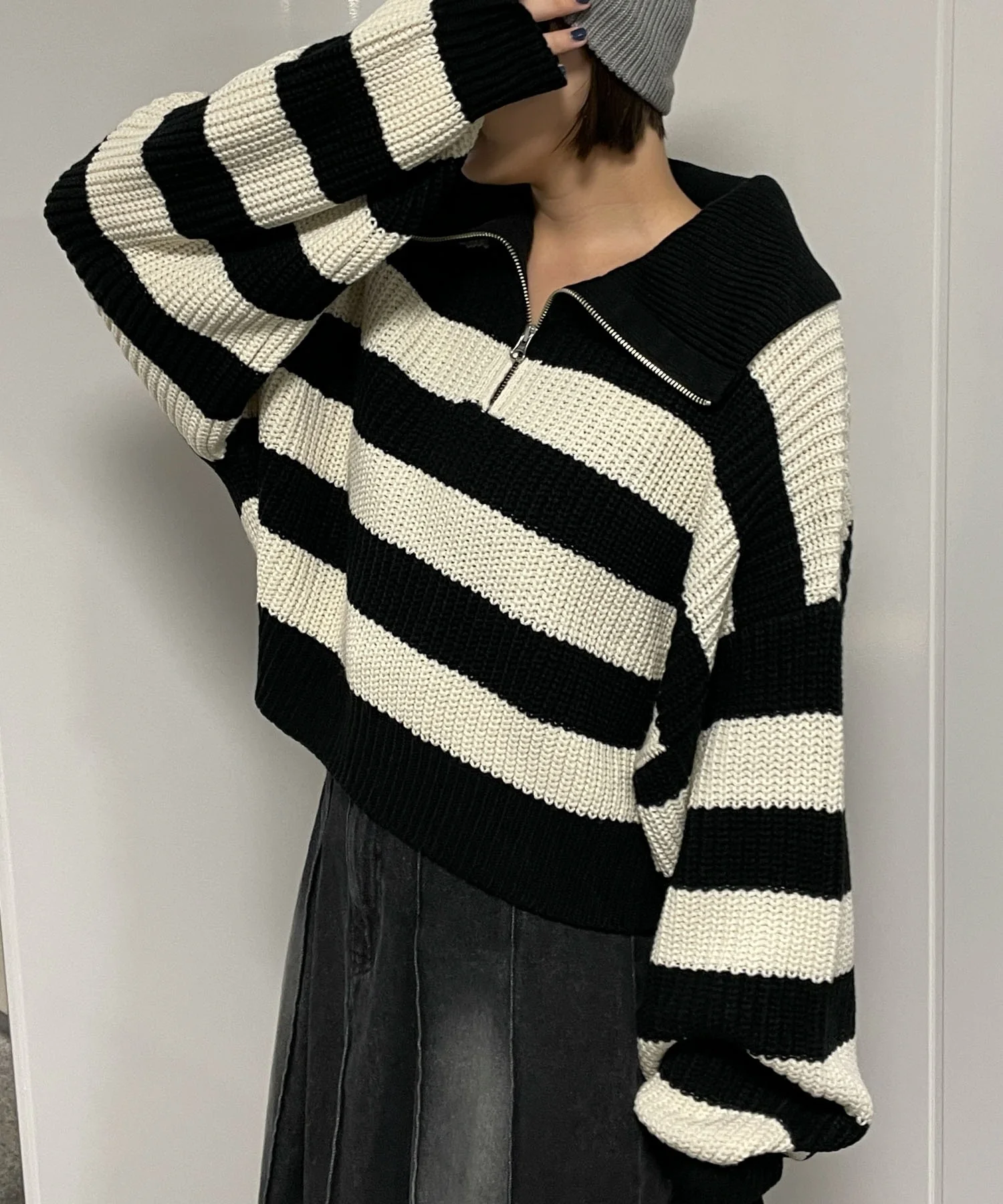 ハーフジップニットプルオーバー - Image 10