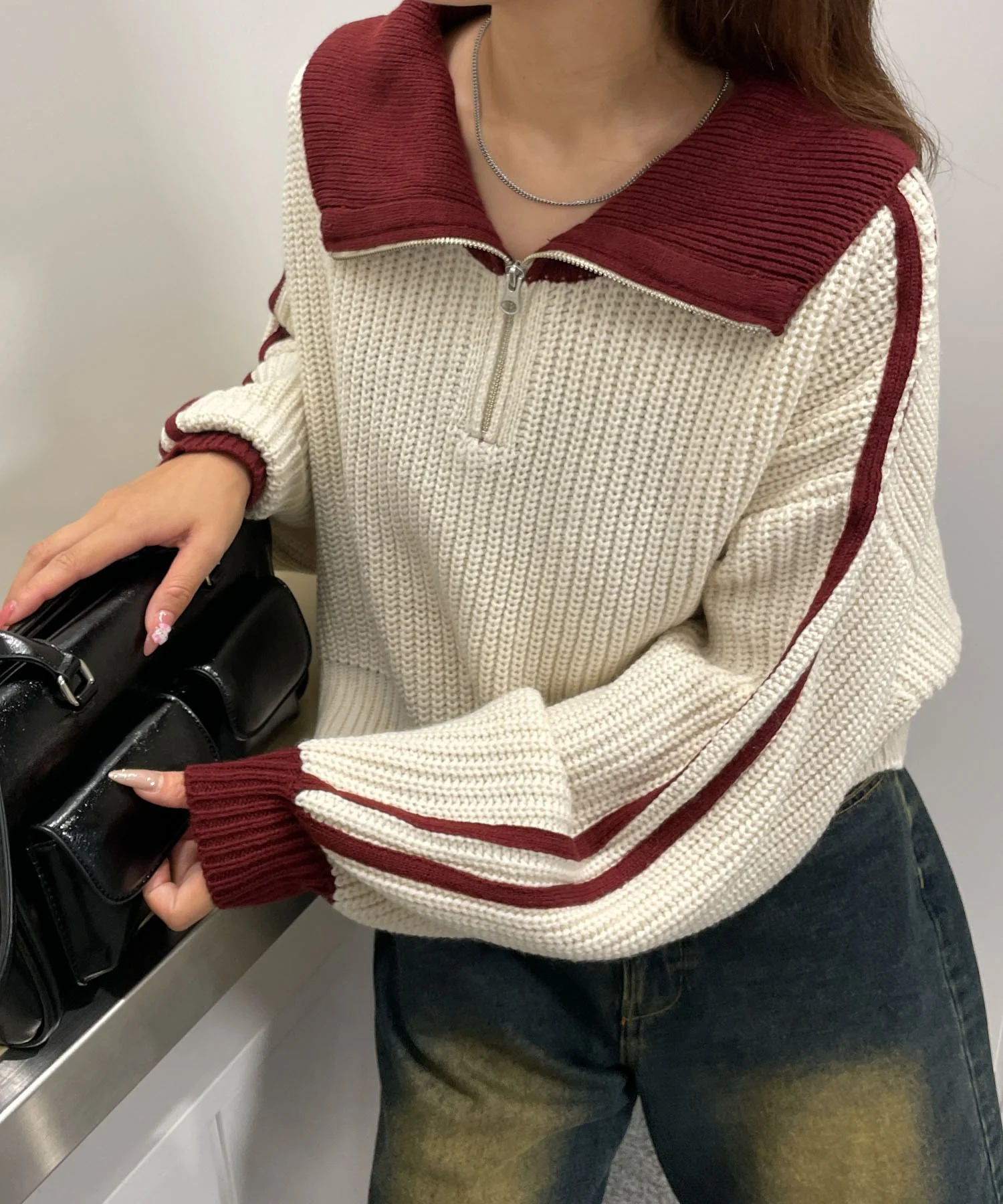 ハーフジップニットプルオーバー - Image 18